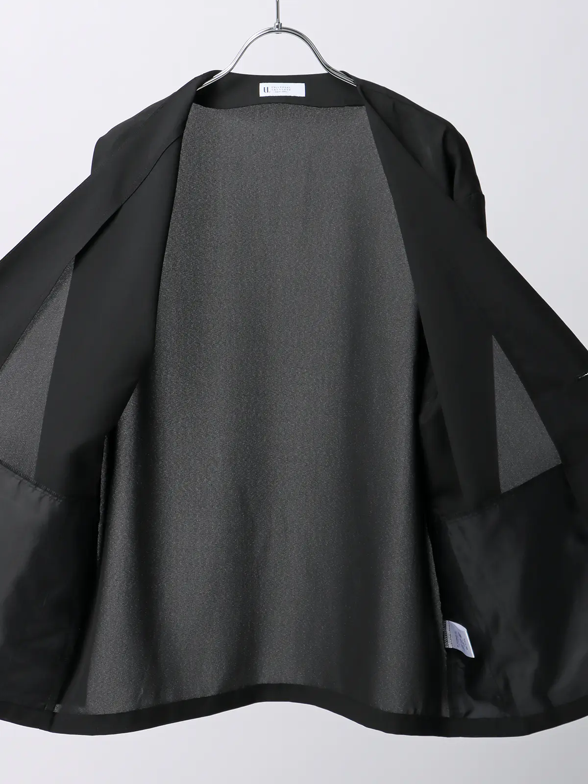 オフィパック／カーディガンシャツ／ストレッチ／吸水速乾／ウールライクトロピカル／無地 ブラック L