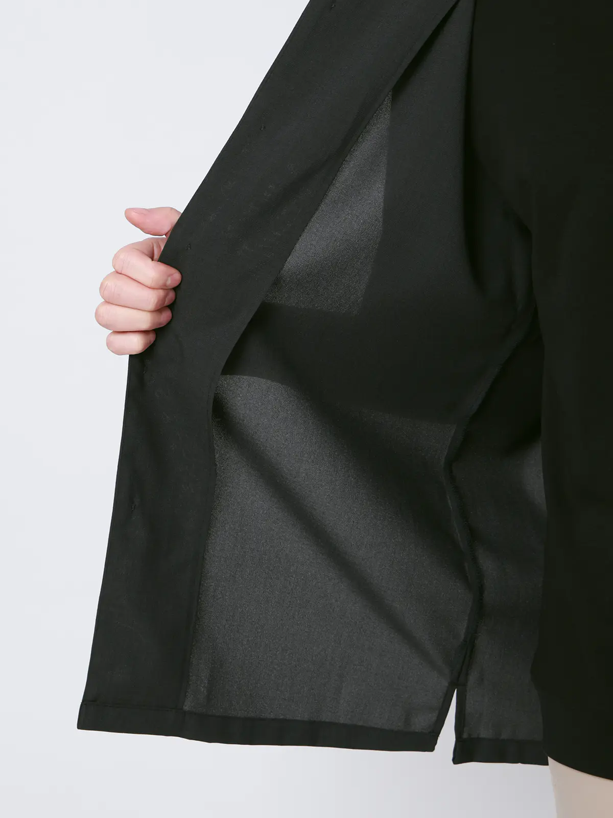 SMACTIVE COOL／オープンカラーシャツ／半袖／接触冷感／ウールライクトロピカル／無地 グレー S