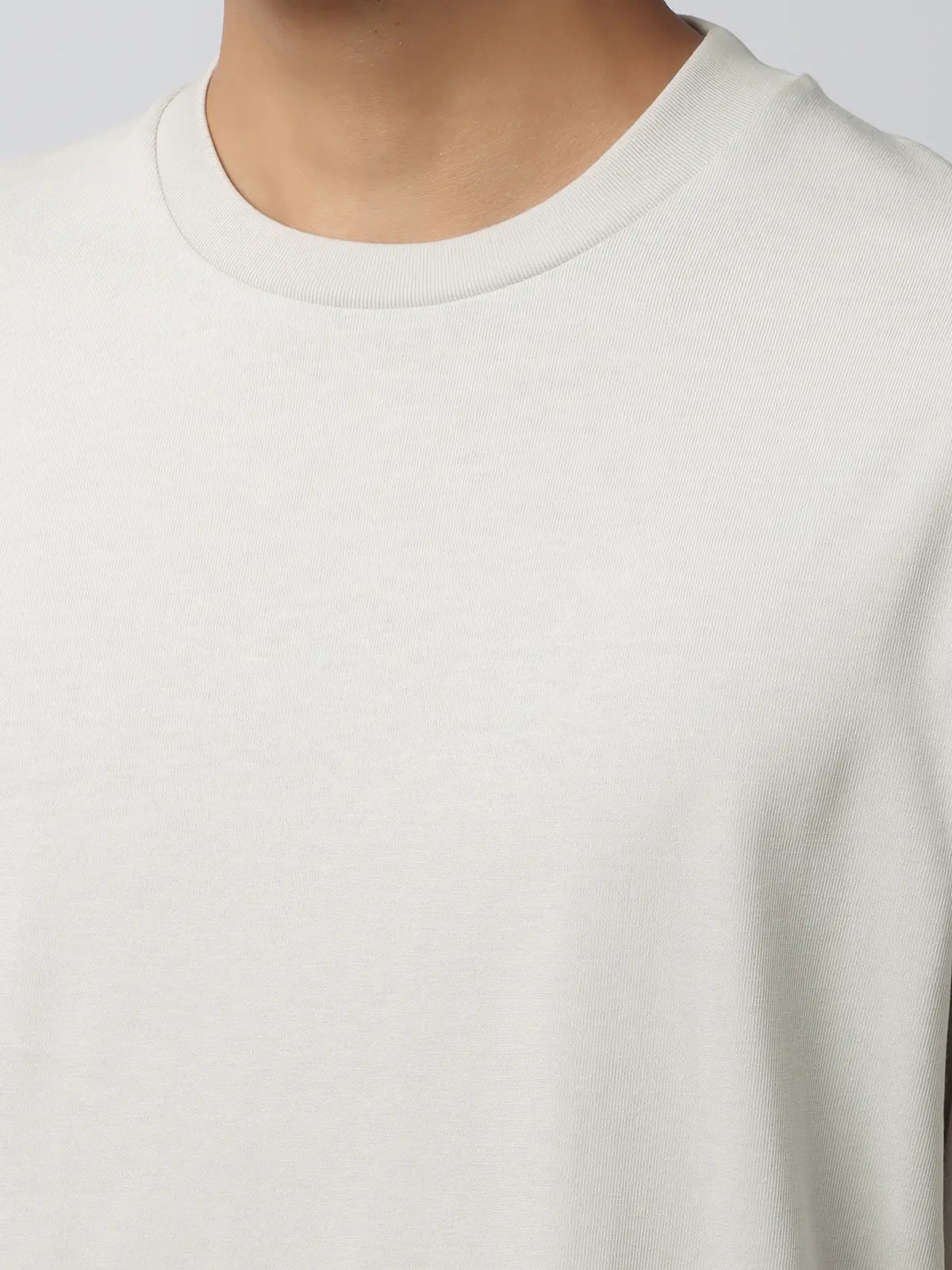 オフィT／Tシャツ／長袖／ウォッシャブル／プレーティング天竺／無地／COMMUTECH グレー系 S