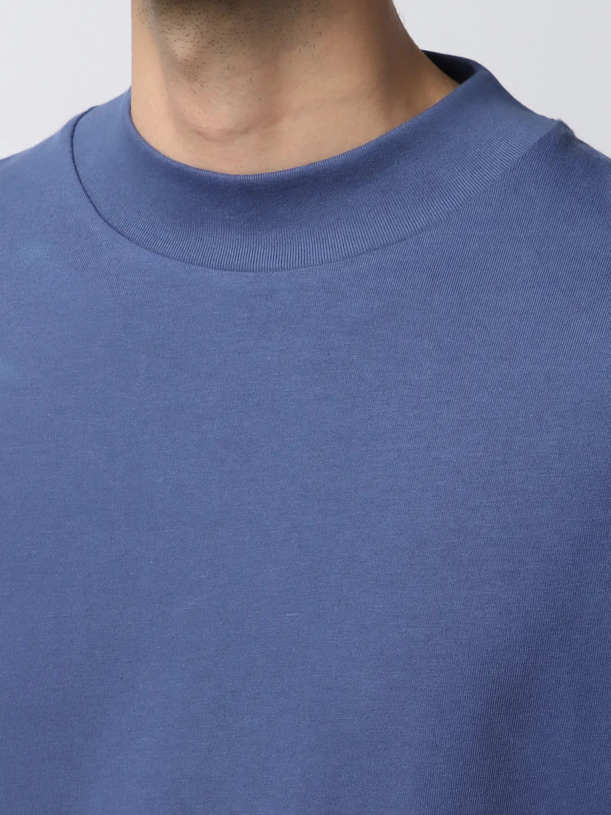 オフィT／Tシャツ／長袖／ウォッシャブル／プレーティング天竺／COMMUTECH ブルー系 S