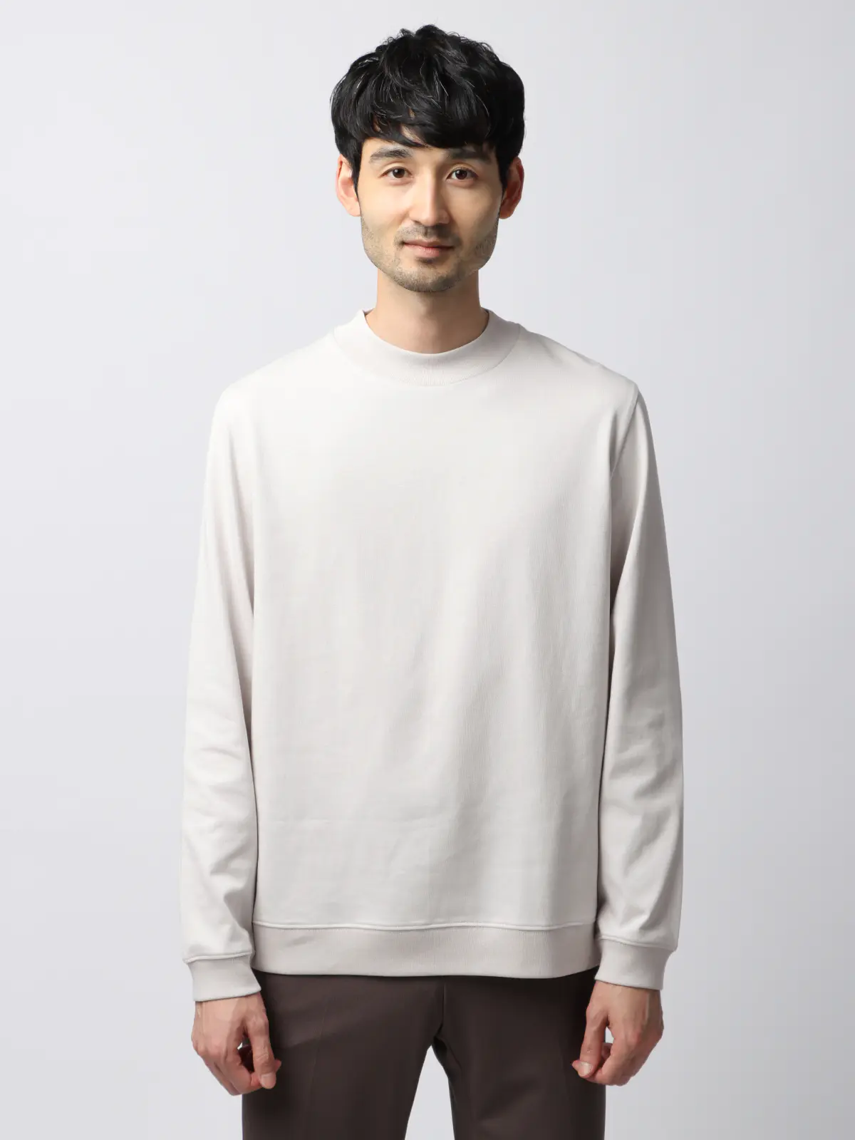 オフィT／Tシャツ／長袖／ウォッシャブル／プレーティング天竺／COMMUTECH グレー系 S