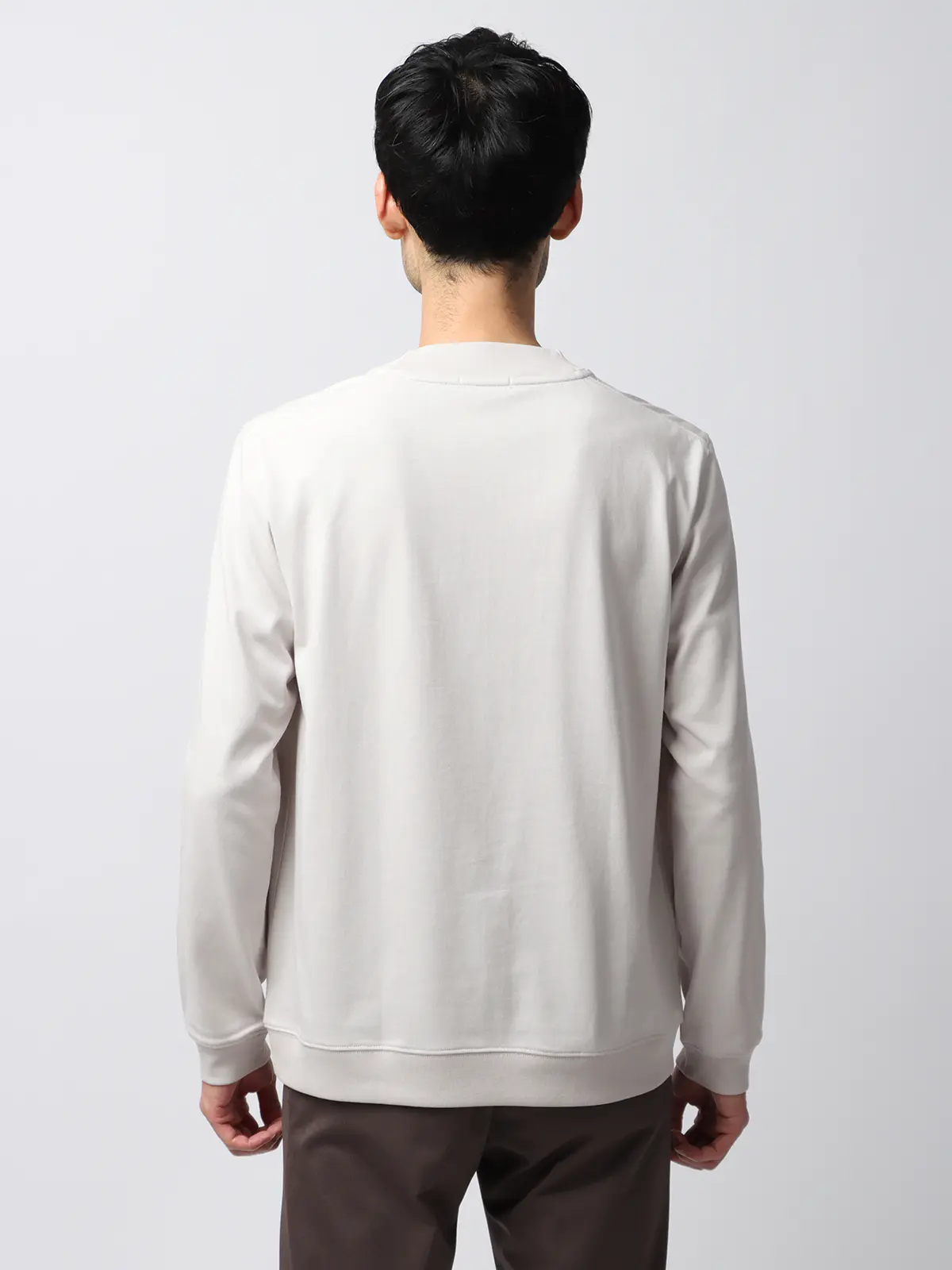 オフィT／Tシャツ／長袖／ウォッシャブル／プレーティング天竺／COMMUTECH グレー系 S