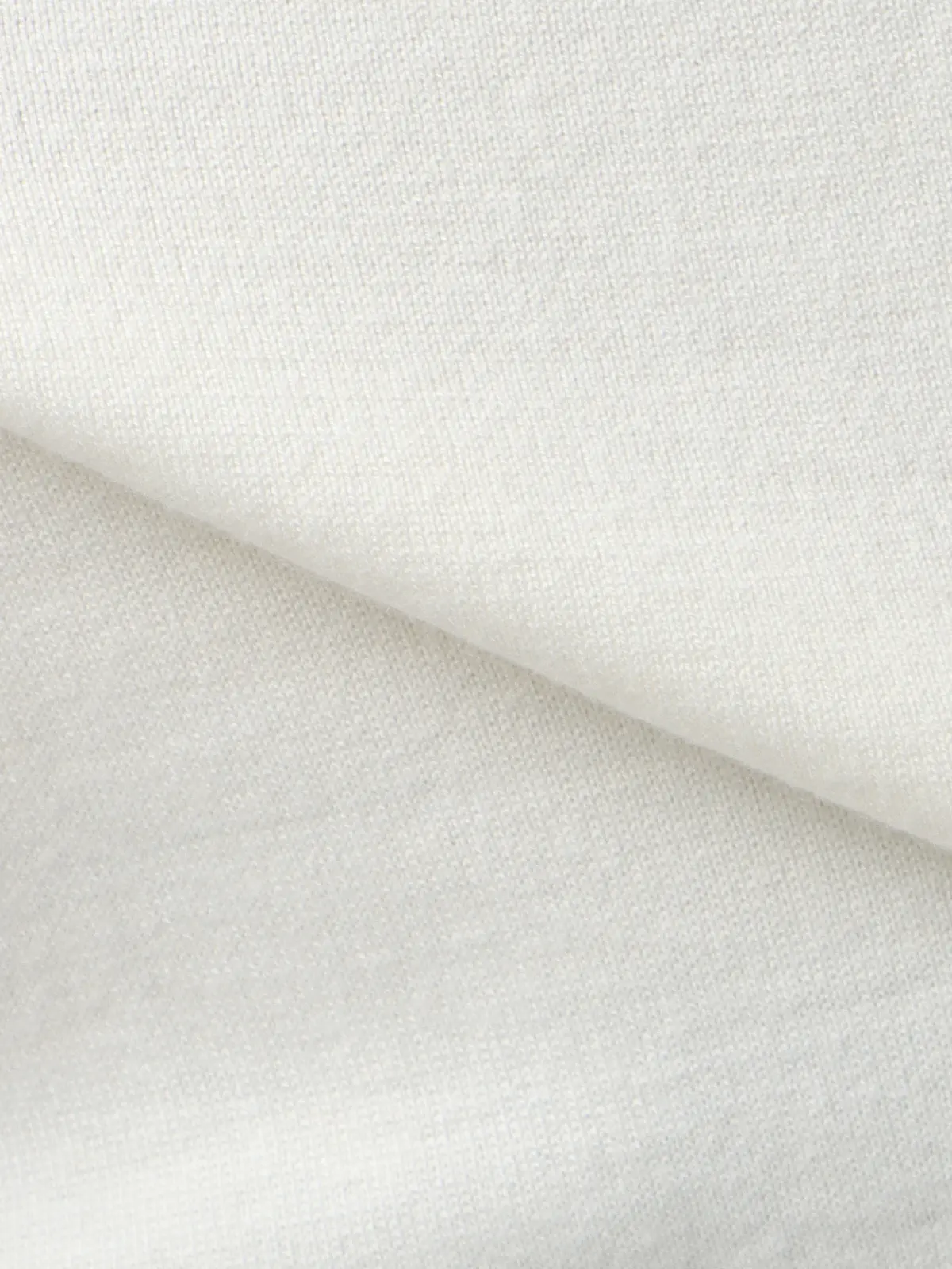 オフィニット／タートルネックニット／ウォッシャブル／ウールブレンド天竺／無地／COMMUTECH オフホワイト LL