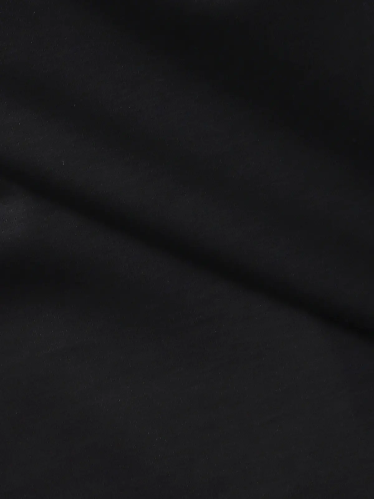 クルーネックTシャツ／長袖／ウォッシャブル／形態安定／シルケットスムースコットン／無地 ブラック系 S