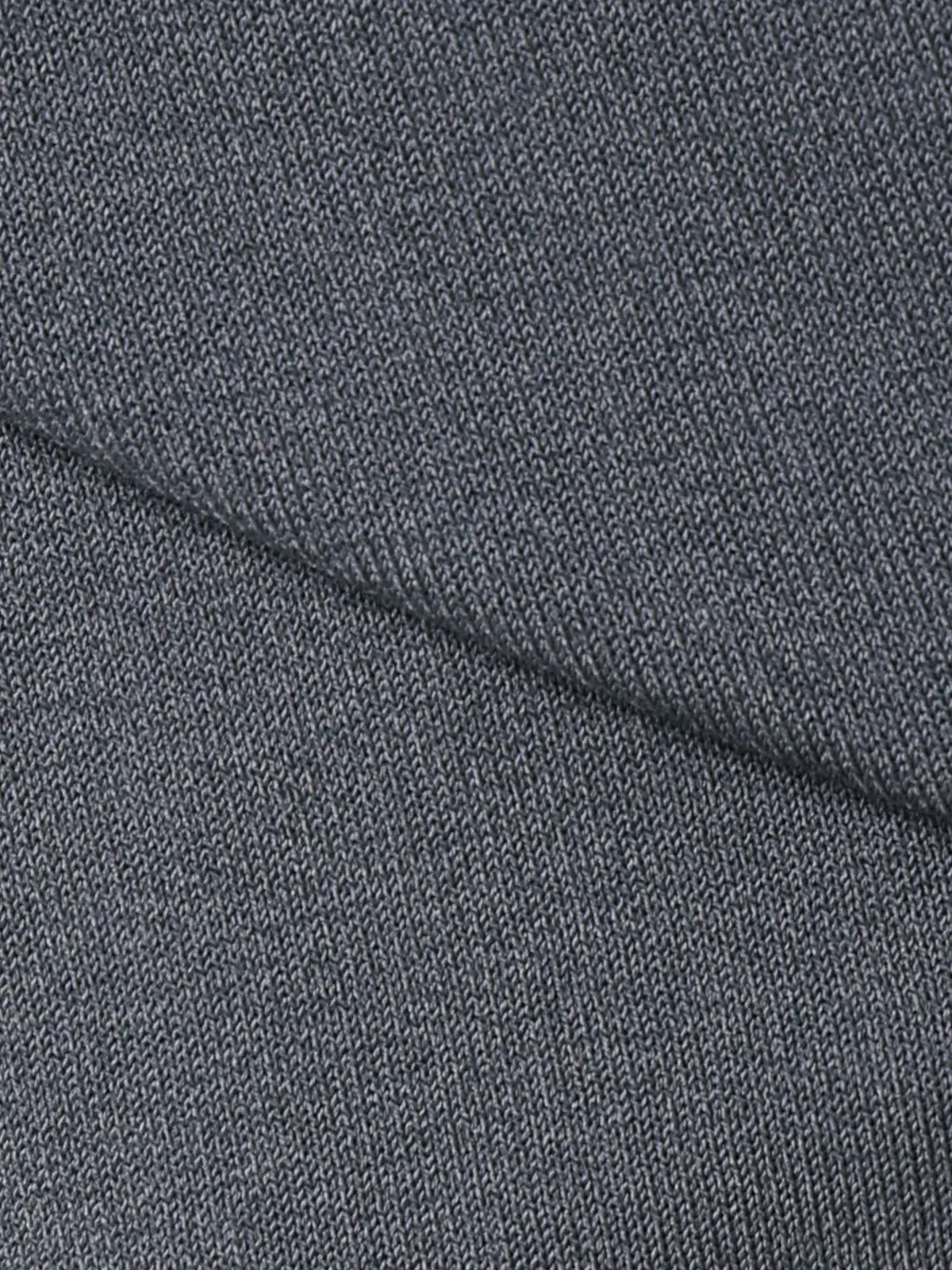 オフィニット／モックネックニット／長袖／ウォッシャブル／プレーティング天竺／無地 グレー S