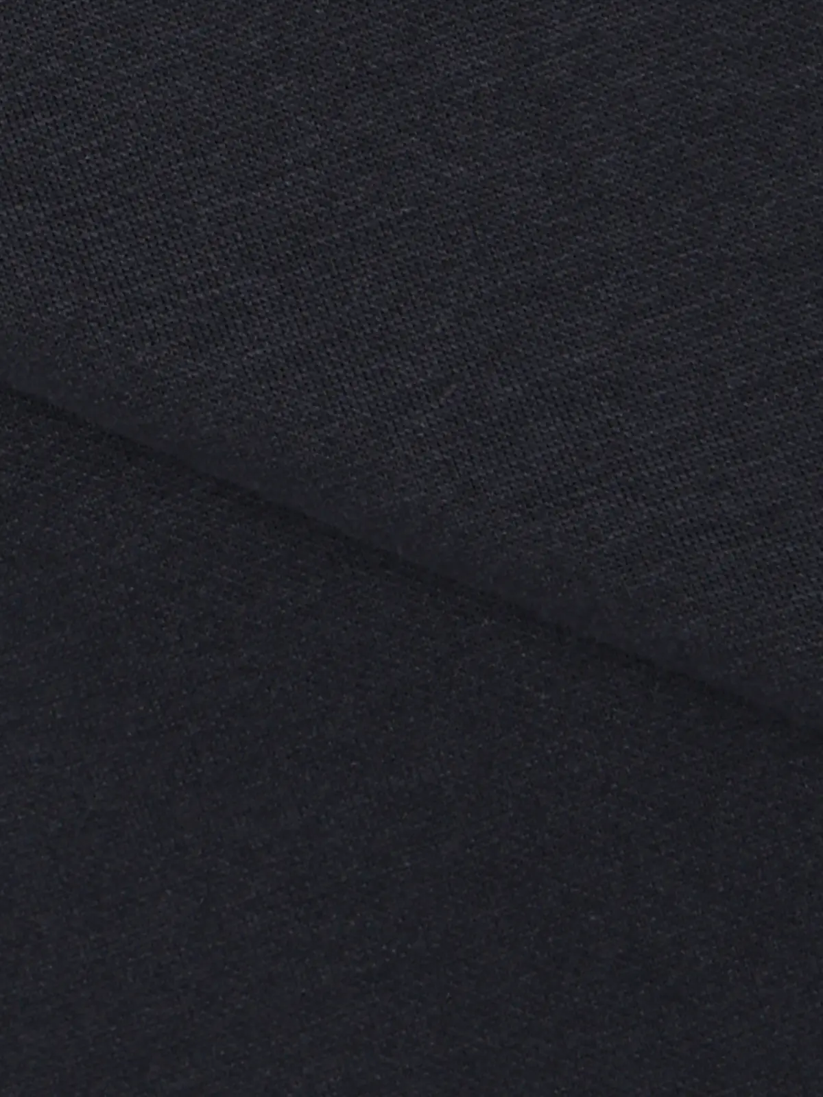 オフィT／モックネックTシャツ／長袖／ウォッシャブル／プレーティング天竺／無地 ネイビー S