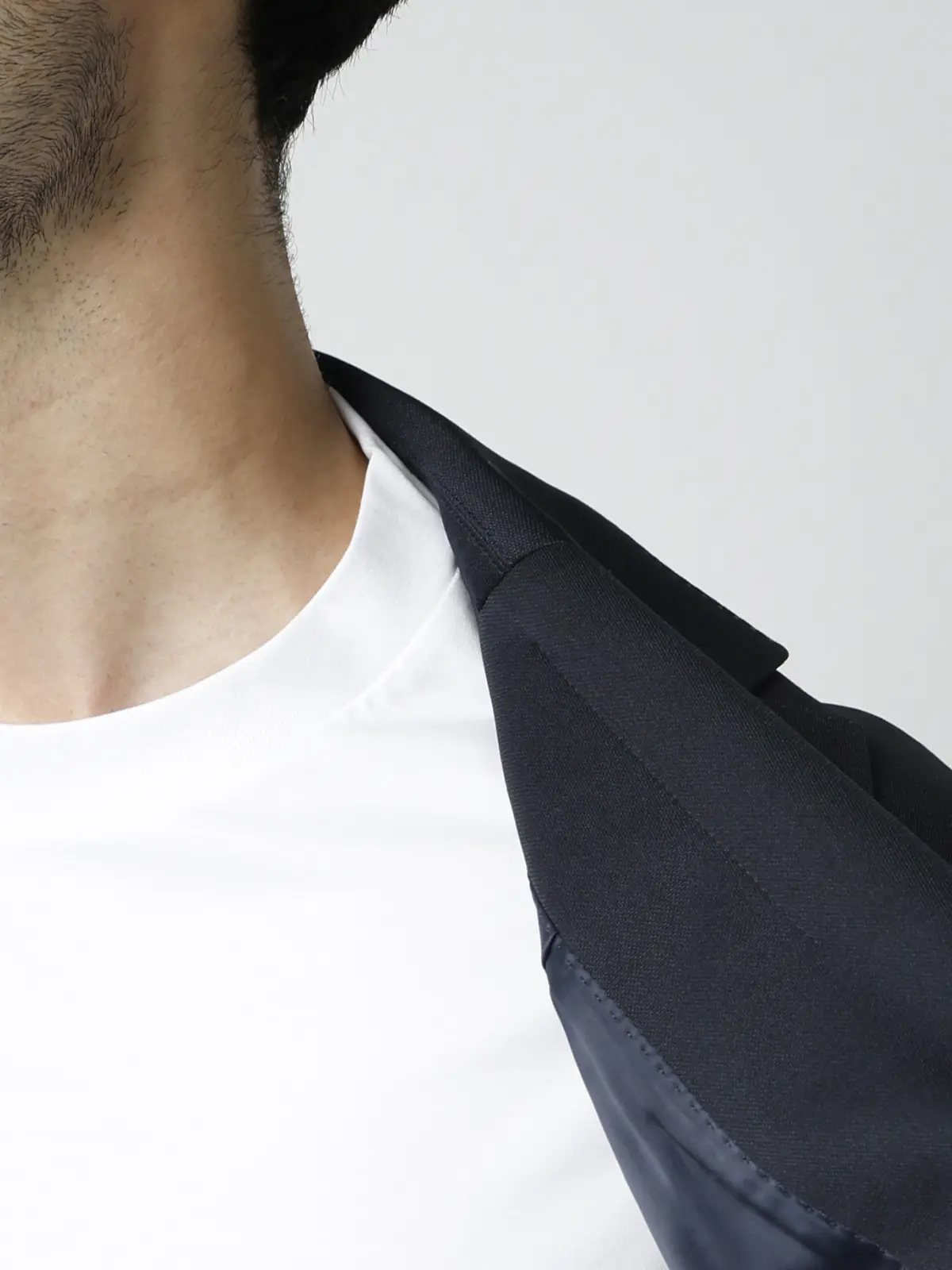 クルーネックTシャツ／長袖／ウォッシャブル／形態安定／シルケットスムースコットン／無地 ホワイト S
