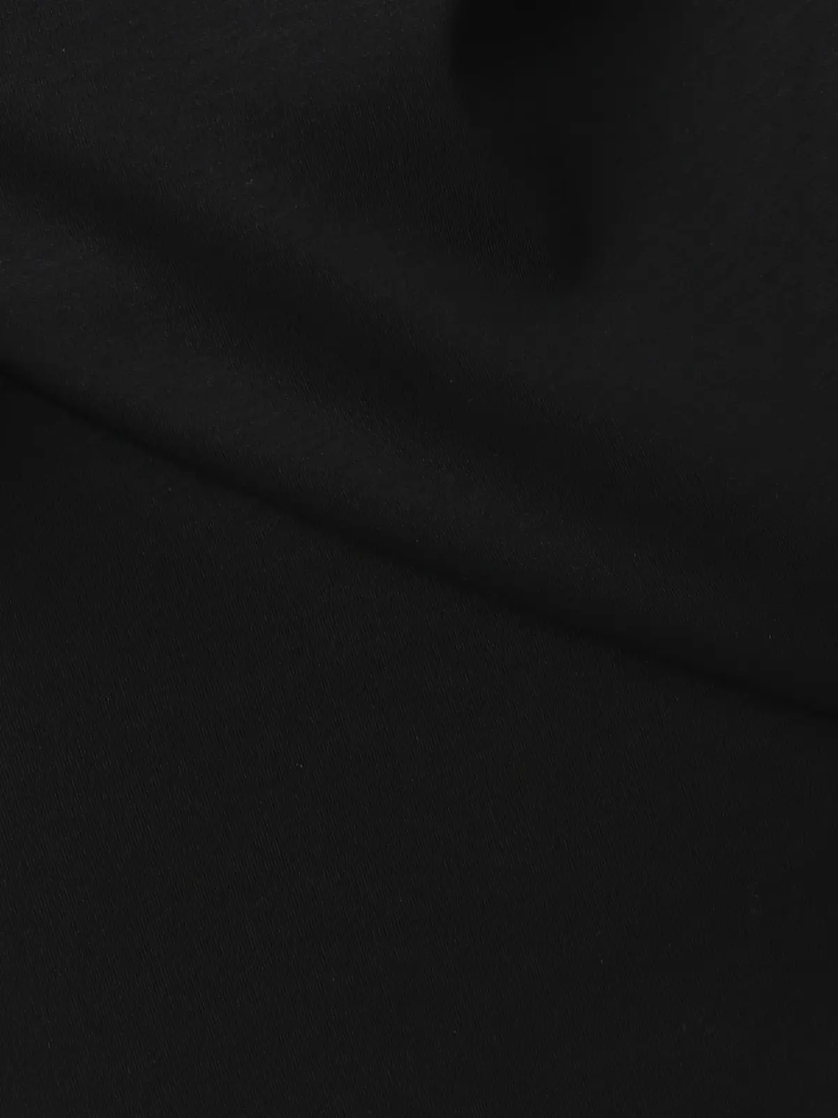 クルーネックTシャツ／長袖／ウォッシャブル／形態安定／シルケットスムースコットン／無地 ブラック S