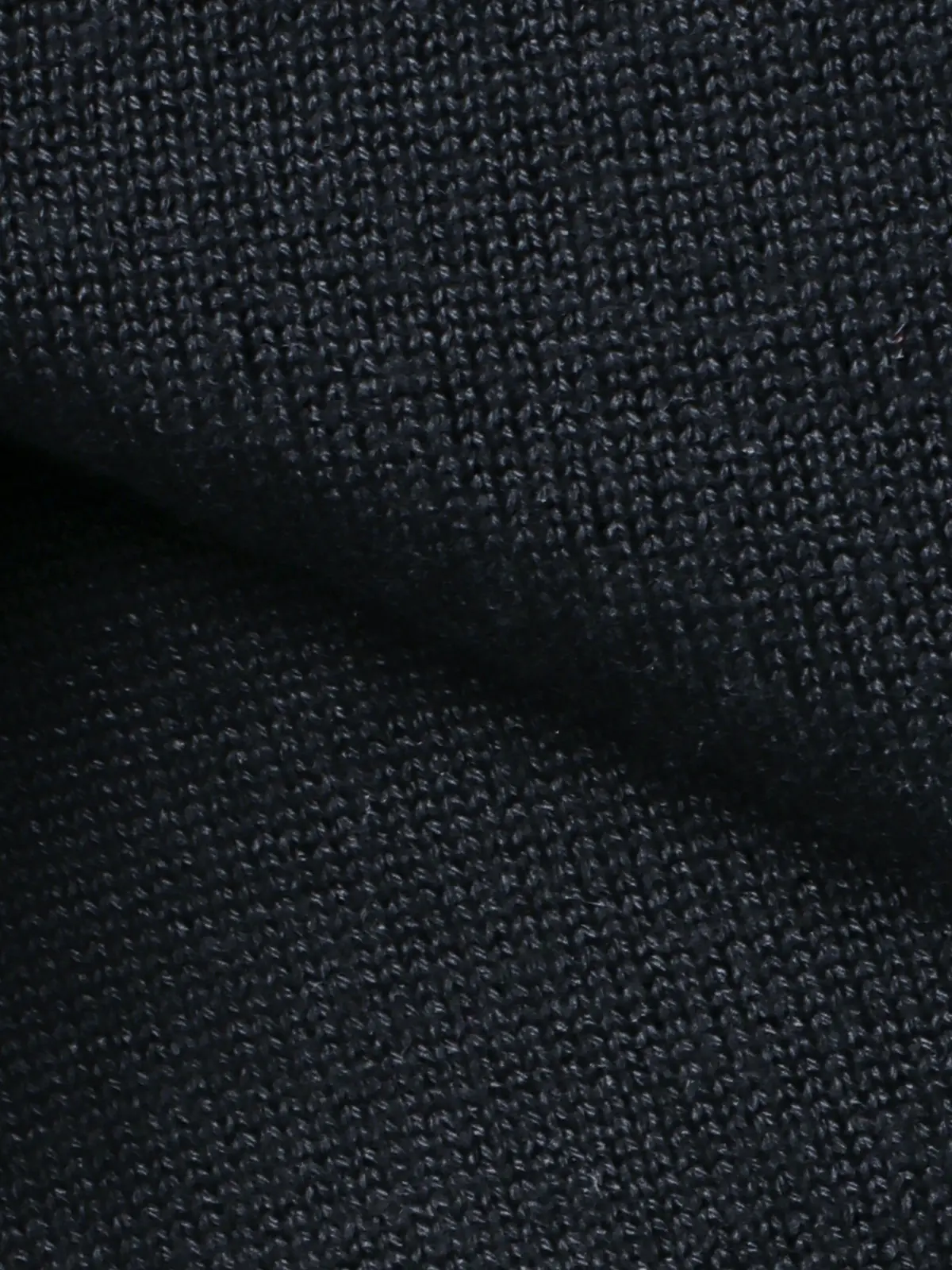 Vネックニット/長袖/ウォッシャブル/オーガニックコットンブレンド天竺/無地 ネイビー S