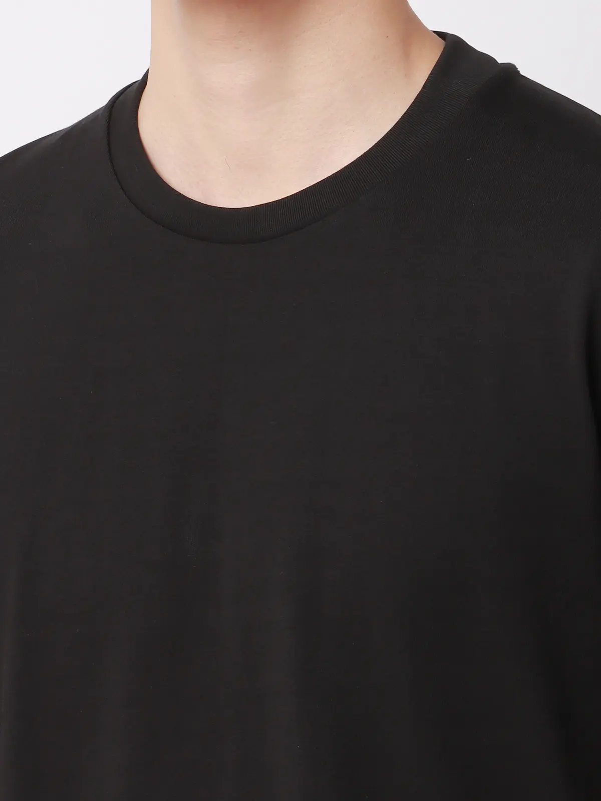 オフィT／Tシャツ／半袖／ウォッシャブル／プレーティング天竺／COMMUTECH ブラック系 S
