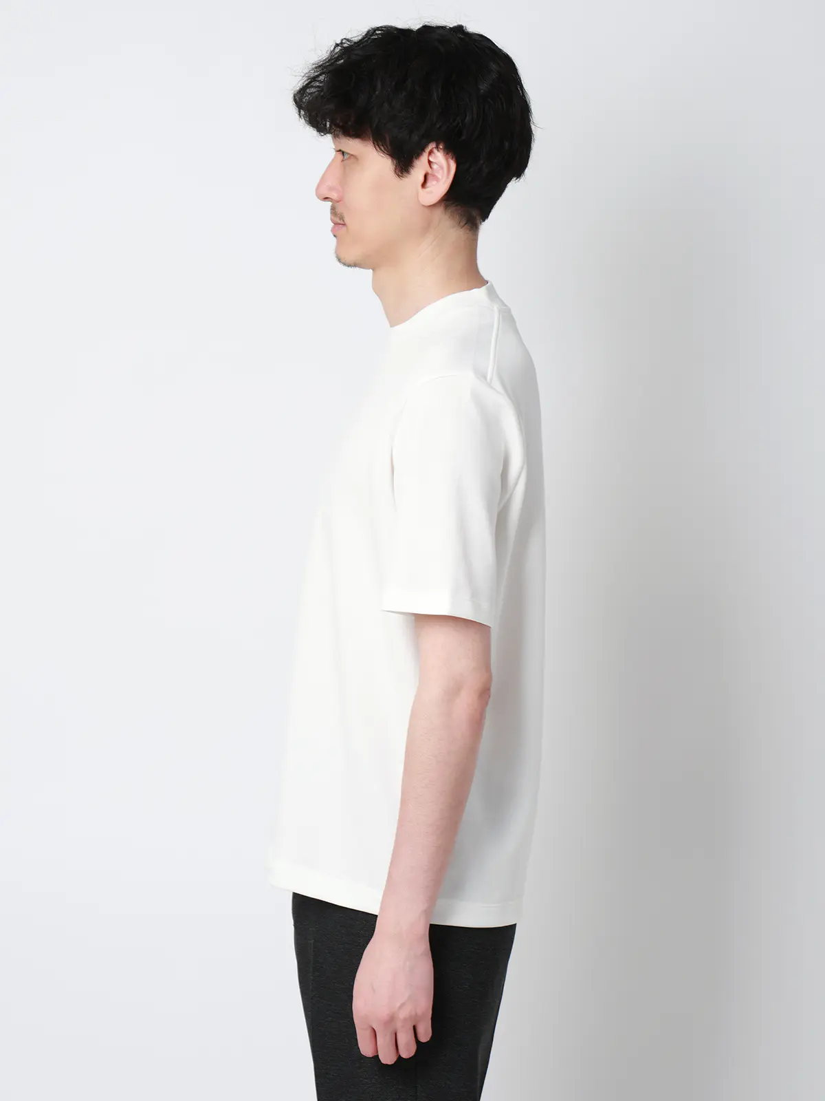 オフィT／Tシャツ／半袖／ウォッシャブル／吸水速乾／UVカット／プレーティング鹿の子／無地 ホワイト S