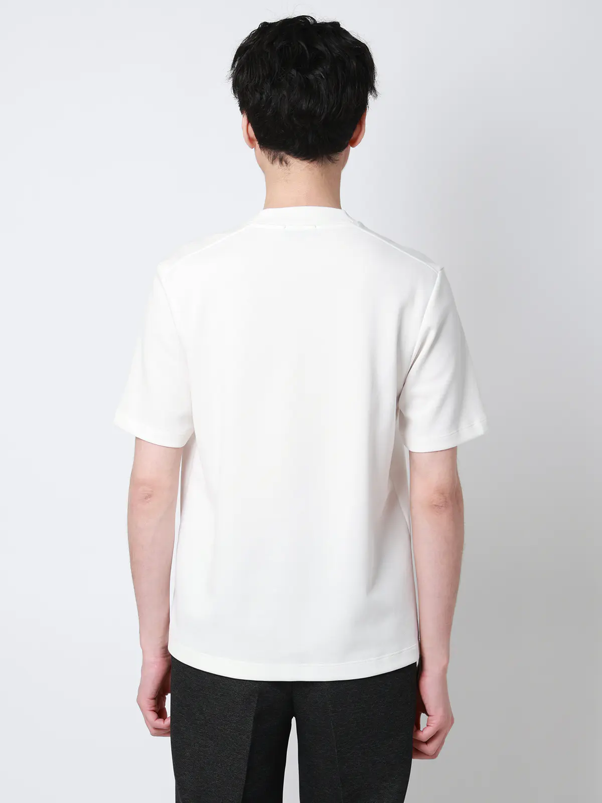 オフィT／Tシャツ／半袖／ウォッシャブル／吸水速乾／UVカット／プレーティング鹿の子／無地 ホワイト S