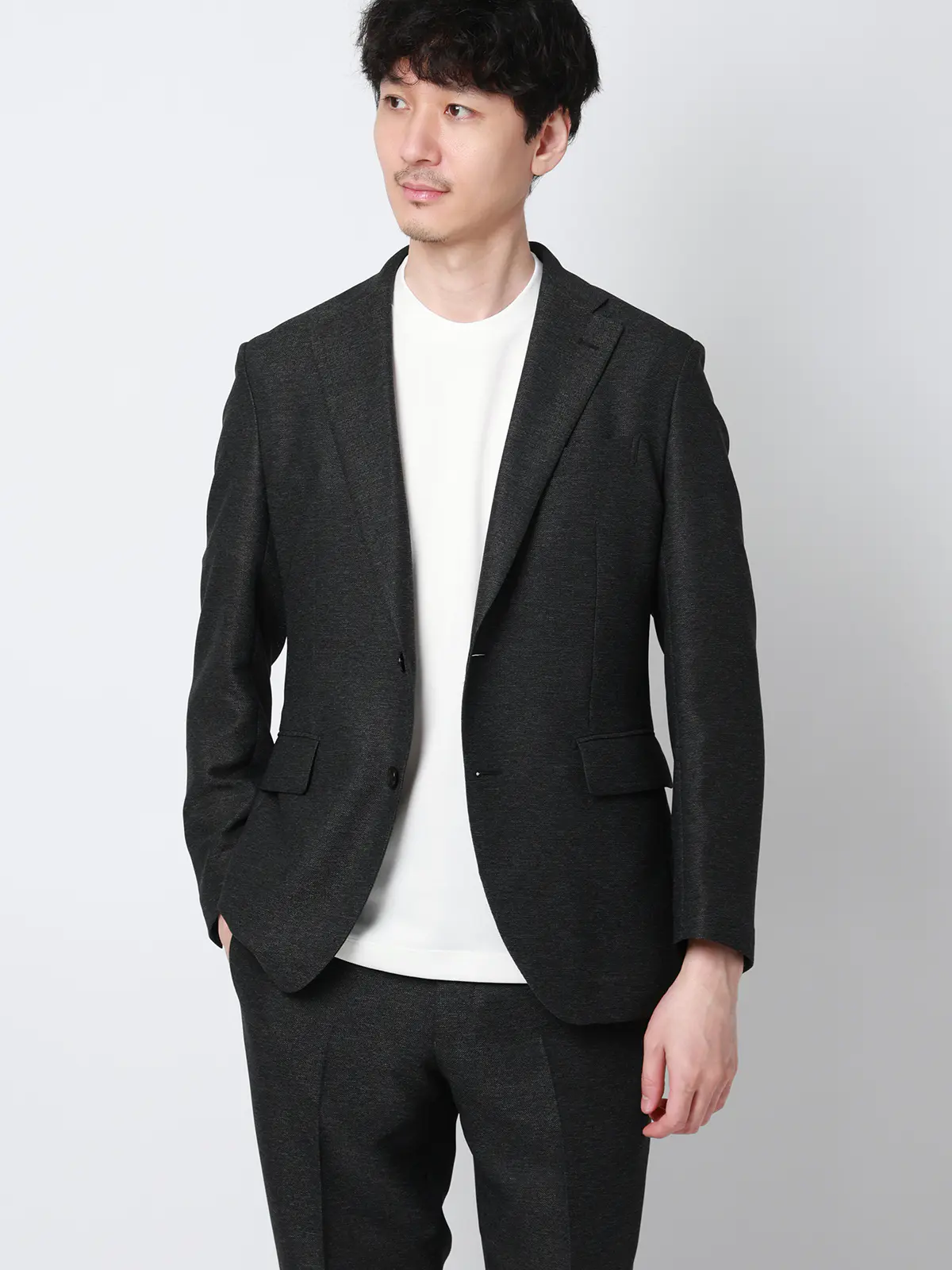 オフィT／Tシャツ／半袖／ウォッシャブル／吸水速乾／UVカット／プレーティング鹿の子／無地 ホワイト S