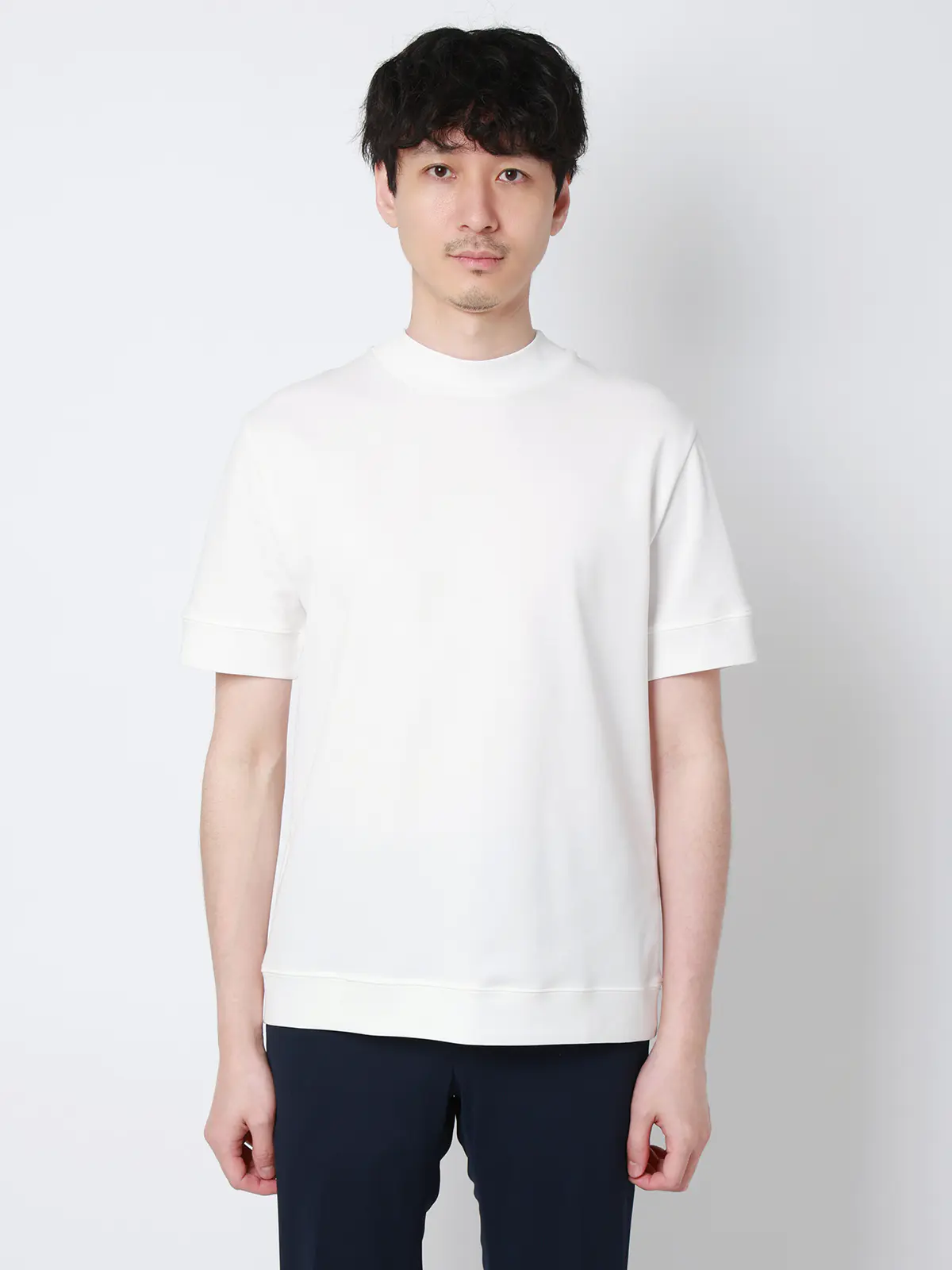 オフィT／Tシャツ／半袖／ウォッシャブル／吸水速乾／UVカット／プレーティング天竺／無地 ホワイト S