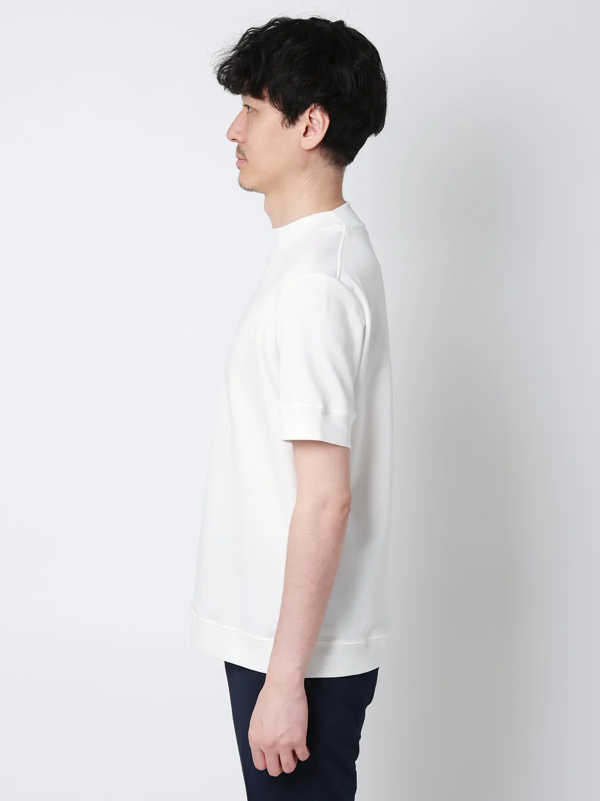 オフィT／Tシャツ／半袖／ウォッシャブル／吸水速乾／UVカット／プレーティング天竺／無地 ホワイト S