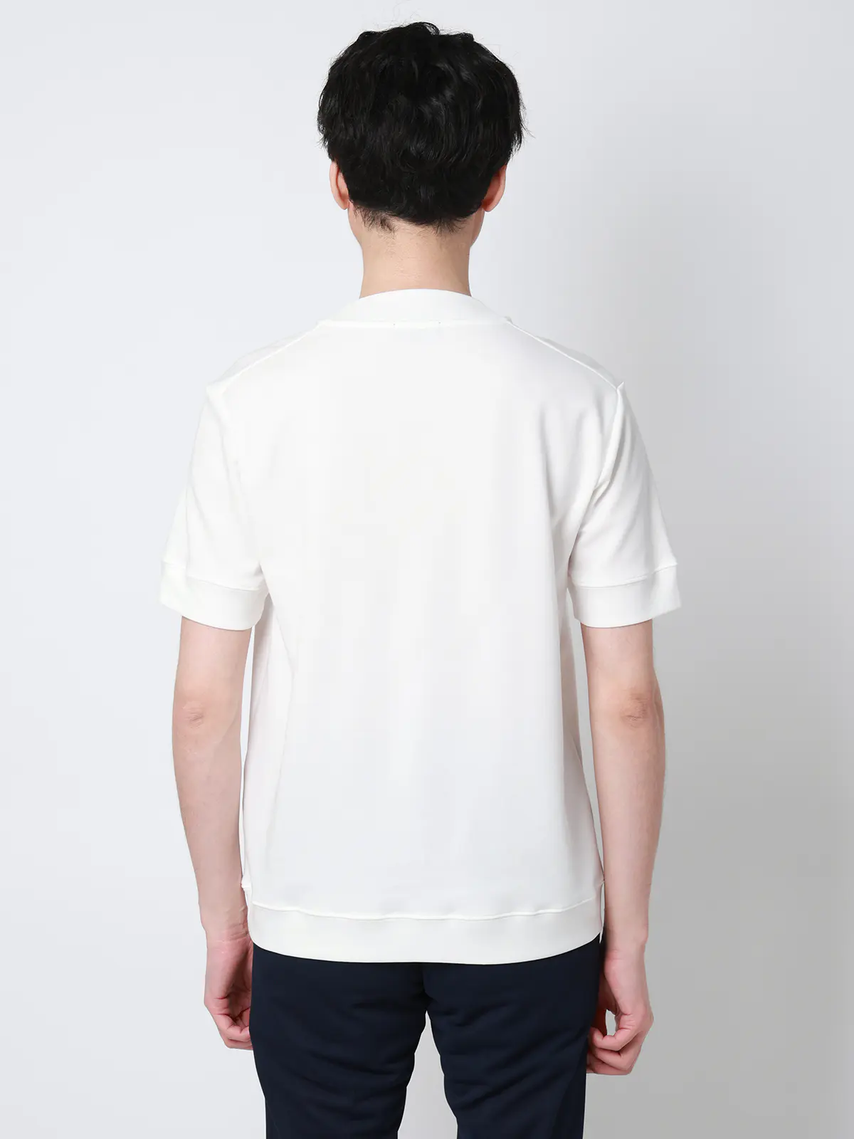 オフィT／Tシャツ／半袖／ウォッシャブル／吸水速乾／UVカット／プレーティング天竺／無地 ホワイト S