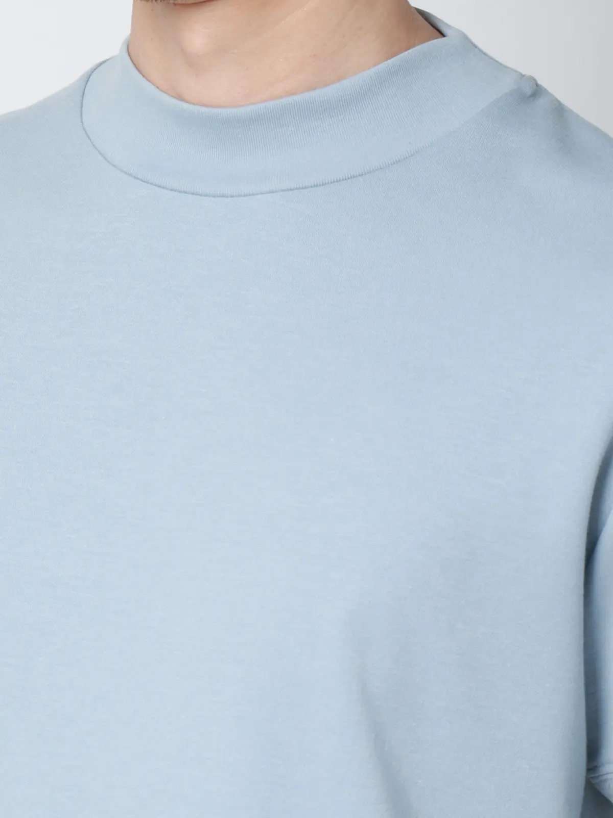 オフィT／Tシャツ／半袖／ウォッシャブル／吸水速乾／UVカット／プレーティング天竺／無地 サックス S