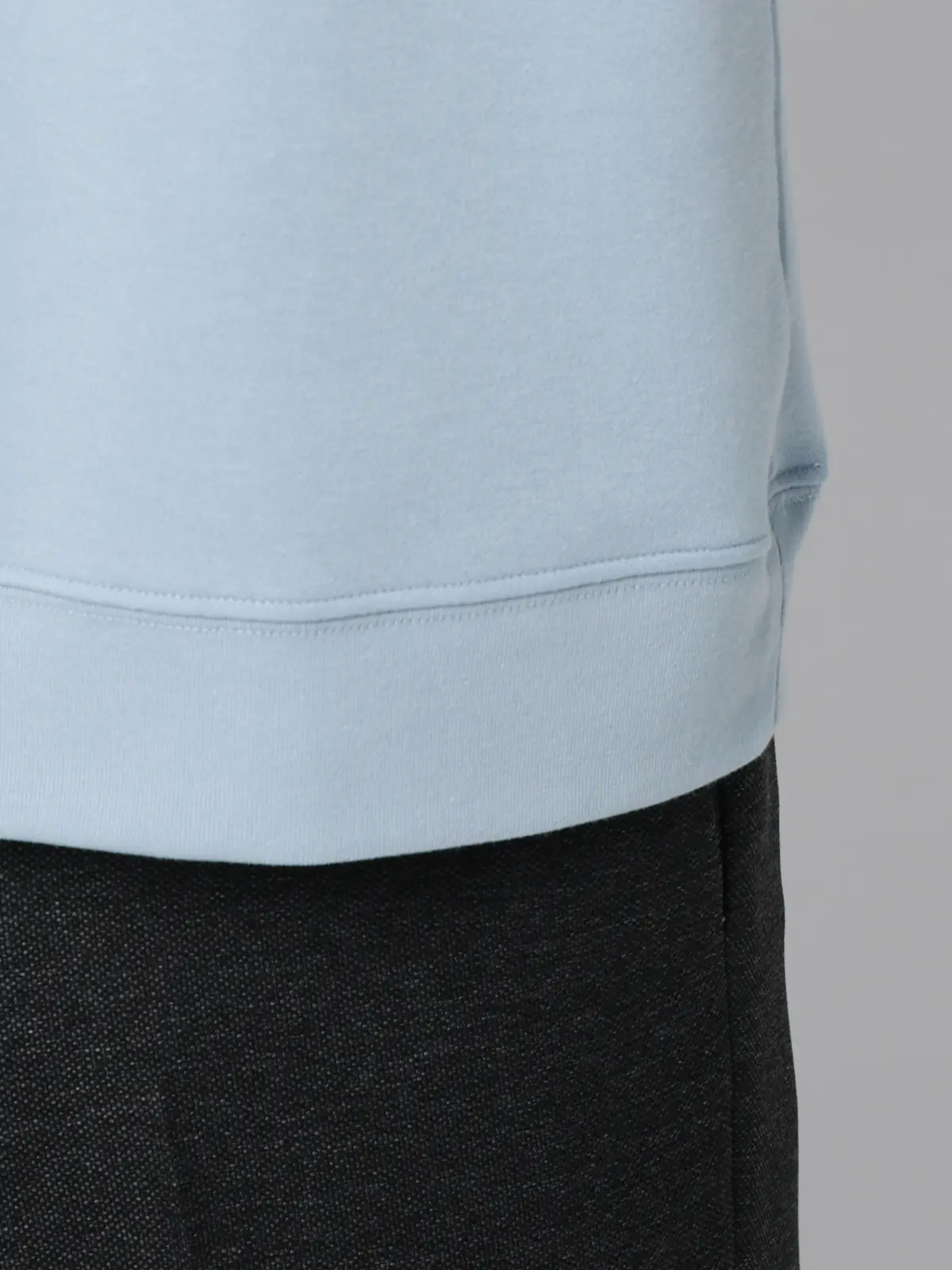 オフィT／Tシャツ／半袖／ウォッシャブル／吸水速乾／UVカット／プレーティング天竺／無地 サックス S