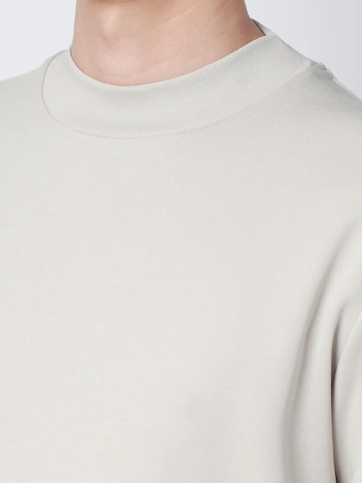 オフィT／Tシャツ／半袖／ウォッシャブル／吸水速乾／UVカット／プレーティング天竺／無地 ライトグレー S