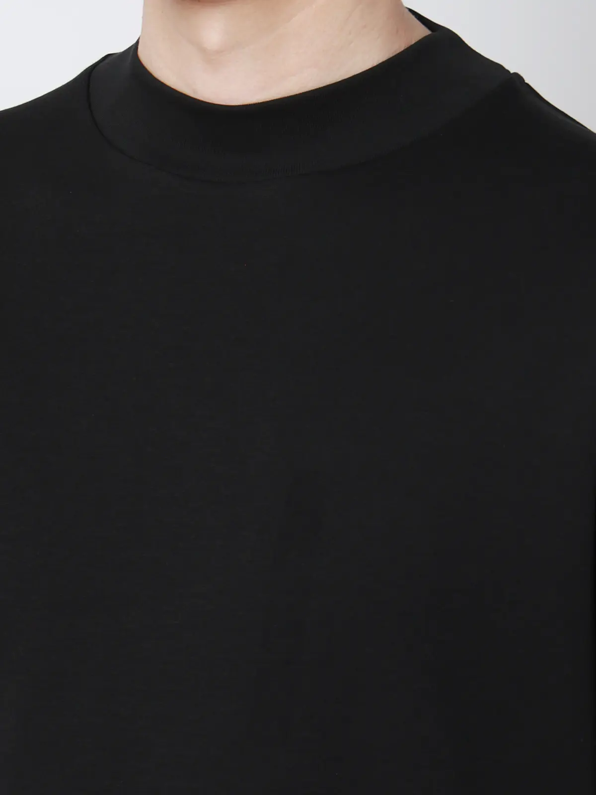 オフィT／Tシャツ／半袖／ウォッシャブル／吸水速乾／UVカット／プレーティング天竺／無地 ブラック S