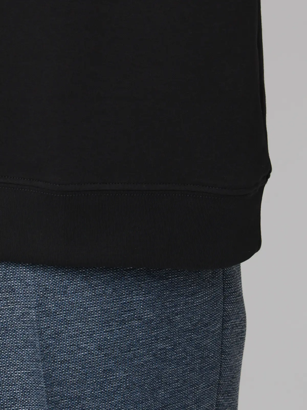 オフィT／Tシャツ／半袖／ウォッシャブル／吸水速乾／UVカット／プレーティング天竺／無地 ブラック S