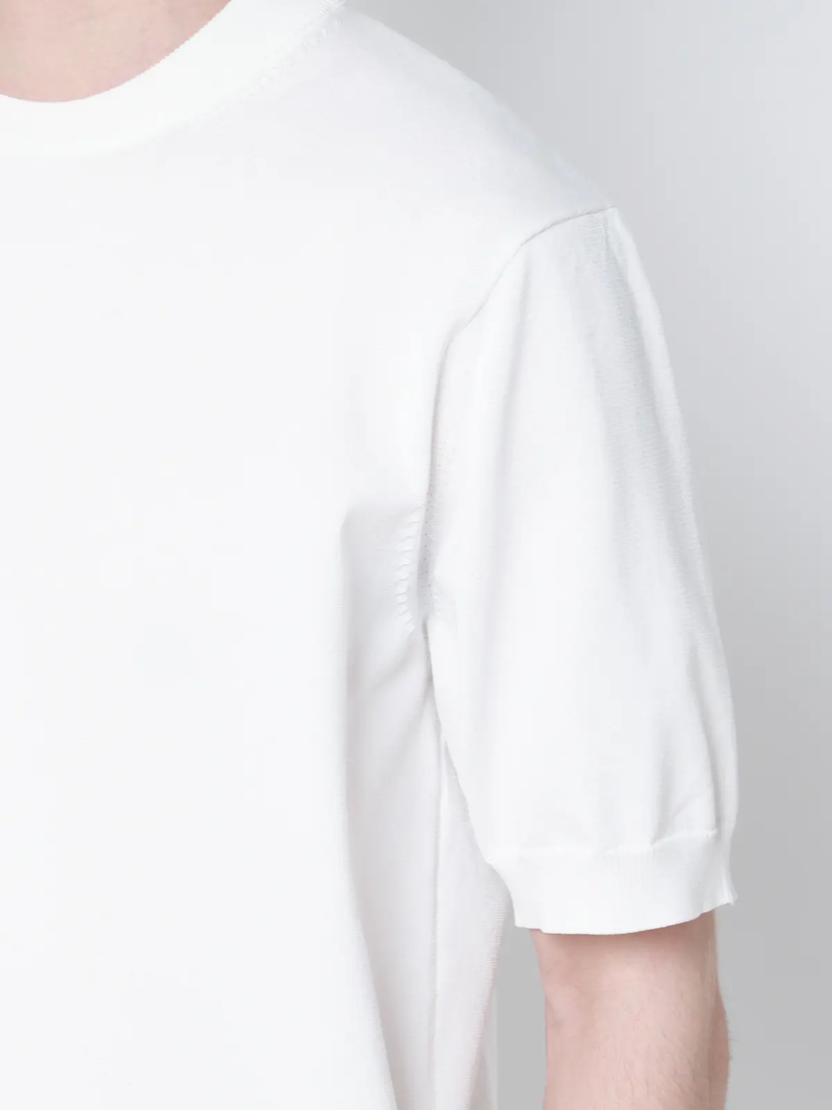 冷たいオフィT/Tシャツ/半袖/ウォッシャブル/接触冷感/リネンライクプレーティング天竺/無地 ホワイト S