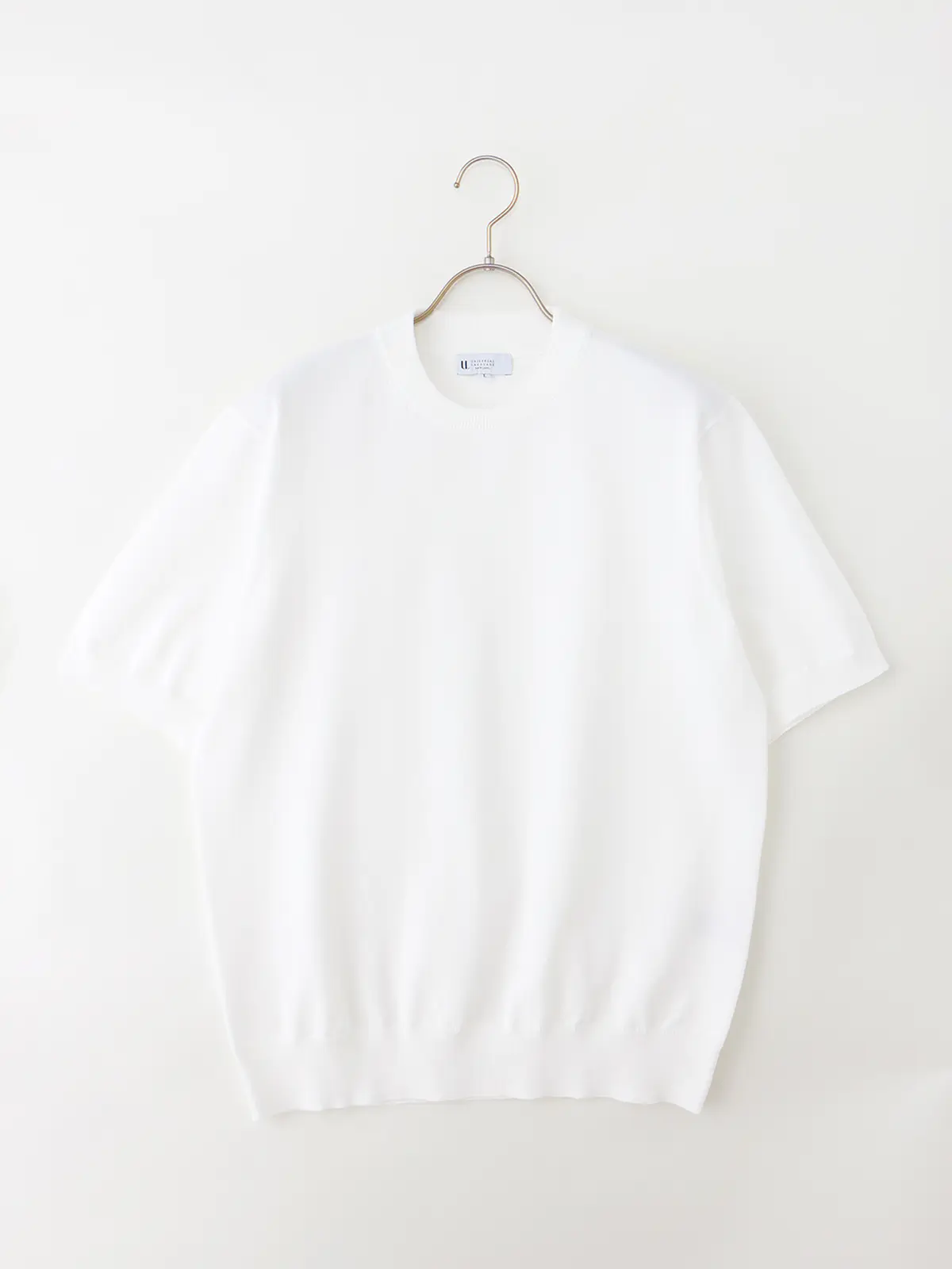 冷たいオフィT/Tシャツ/半袖/ウォッシャブル/接触冷感/リネンライクプレーティング天竺/無地 ホワイト S