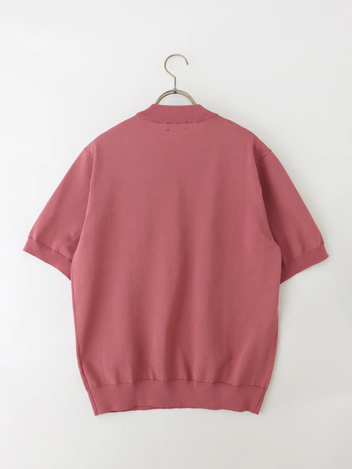 冷たいオフィT/Tシャツ/半袖/ウォッシャブル/接触冷感/リネンライクプレーティング天竺/無地 ピンク S