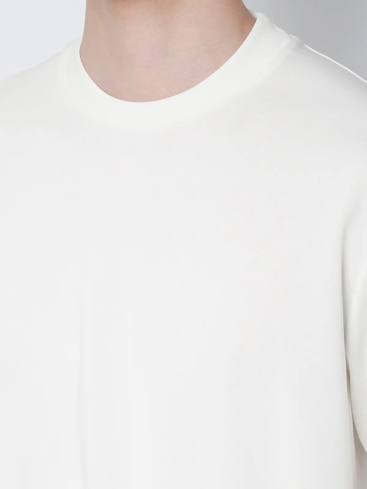 オフィT/Tシャツ/半袖/ウォッシャブル/形態安定/プレーティング天竺/無地 ホワイト S