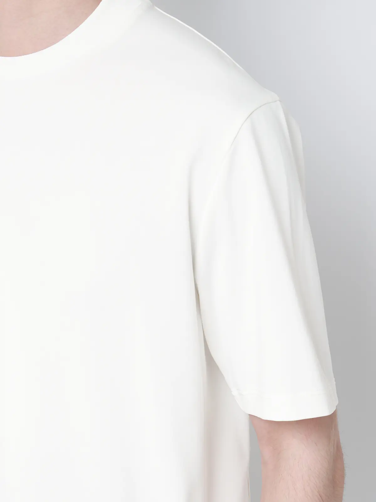 オフィT/Tシャツ/半袖/ウォッシャブル/形態安定/プレーティング天竺/無地 ホワイト S