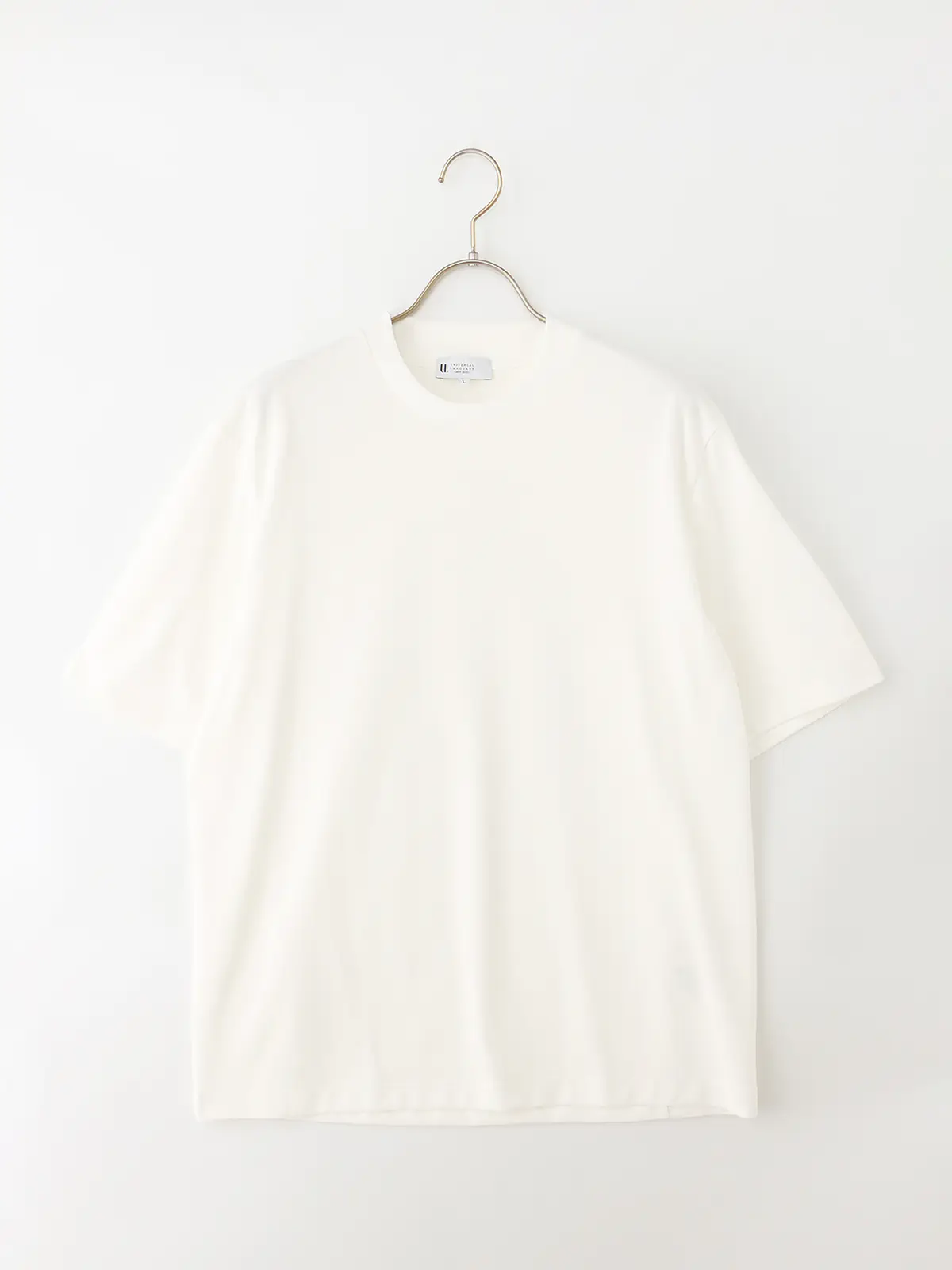 オフィT/Tシャツ/半袖/ウォッシャブル/形態安定/プレーティング天竺/無地 ホワイト S