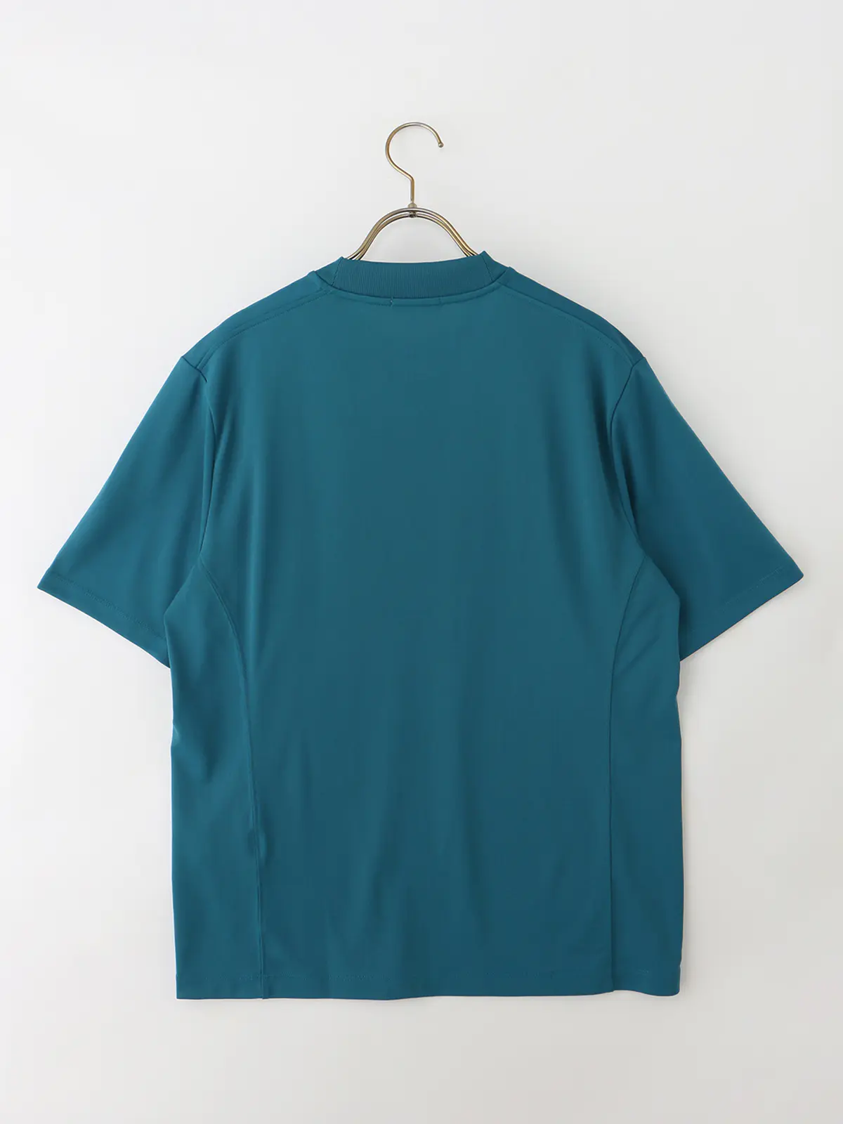 オフィT/Tシャツ/半袖/ウォッシャブル/形態安定/プレーティング天竺/無地 ターコイズ S