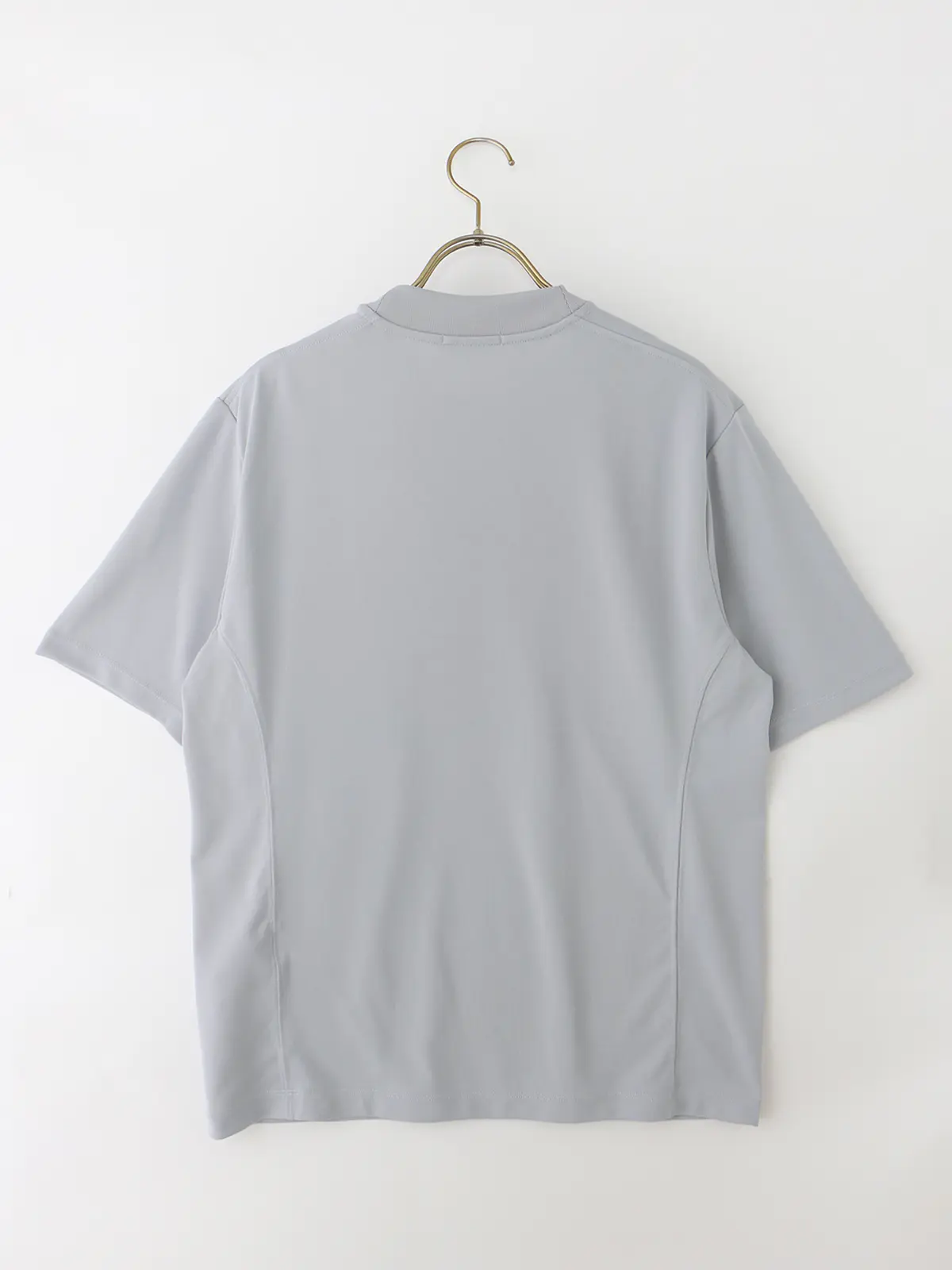 オフィT／Tシャツ／半袖／ウォッシャブル／形態安定／プレーティング天竺／無地 ライトグレー S