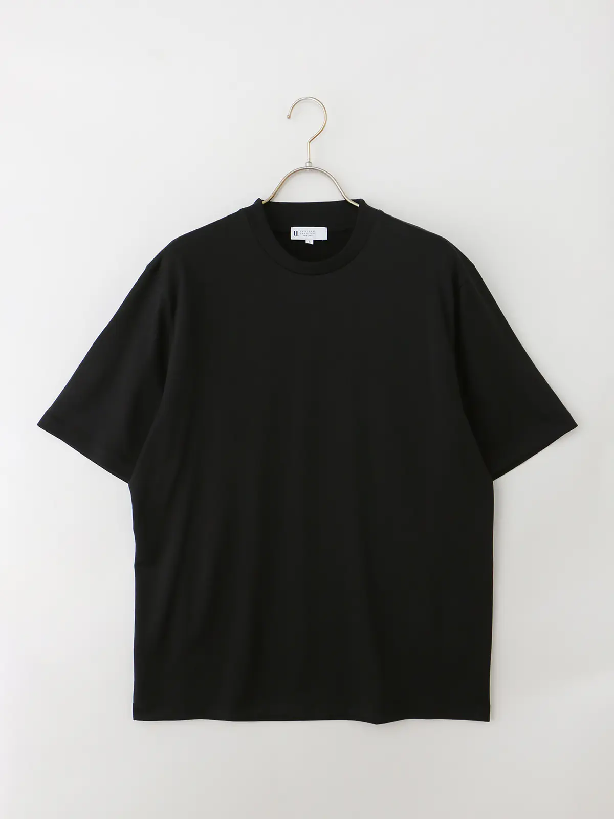 オフィT/Tシャツ/半袖/ウォッシャブル/形態安定/プレーティング天竺/無地 ブラック S