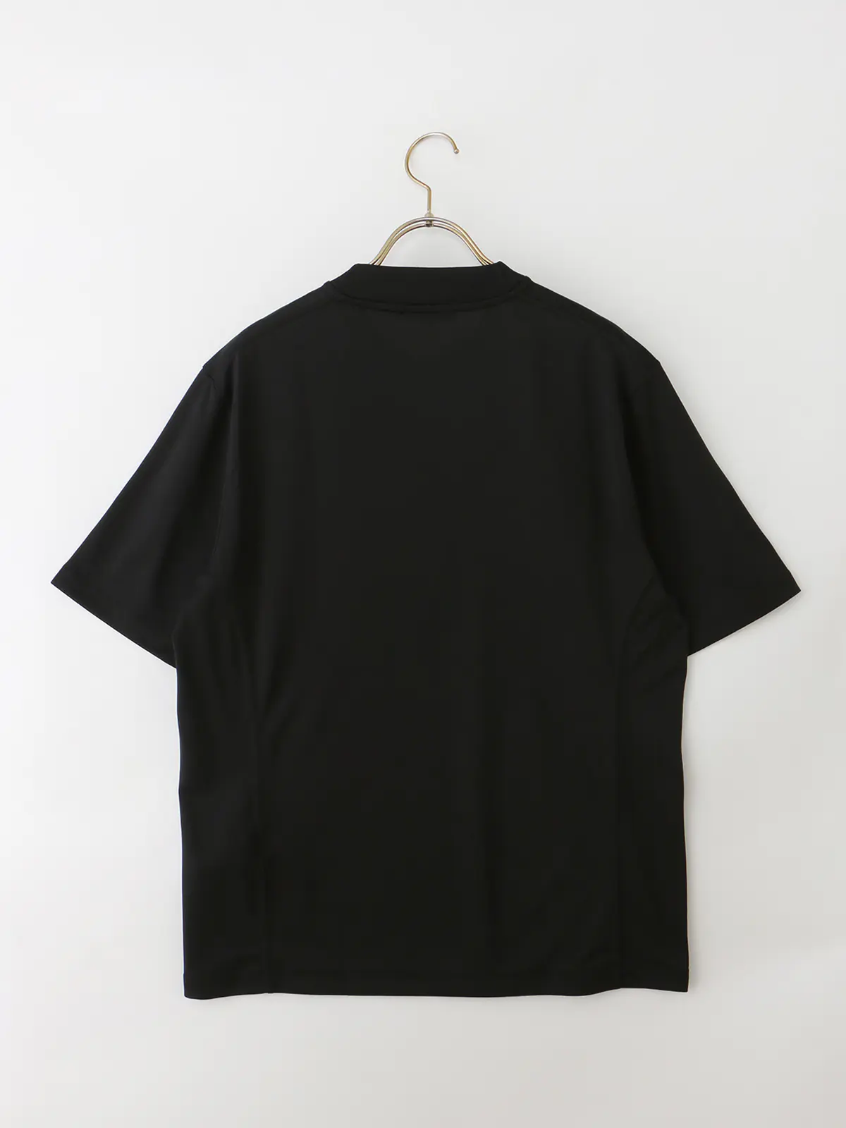 オフィT/Tシャツ/半袖/ウォッシャブル/形態安定/プレーティング天竺/無地 ブラック S