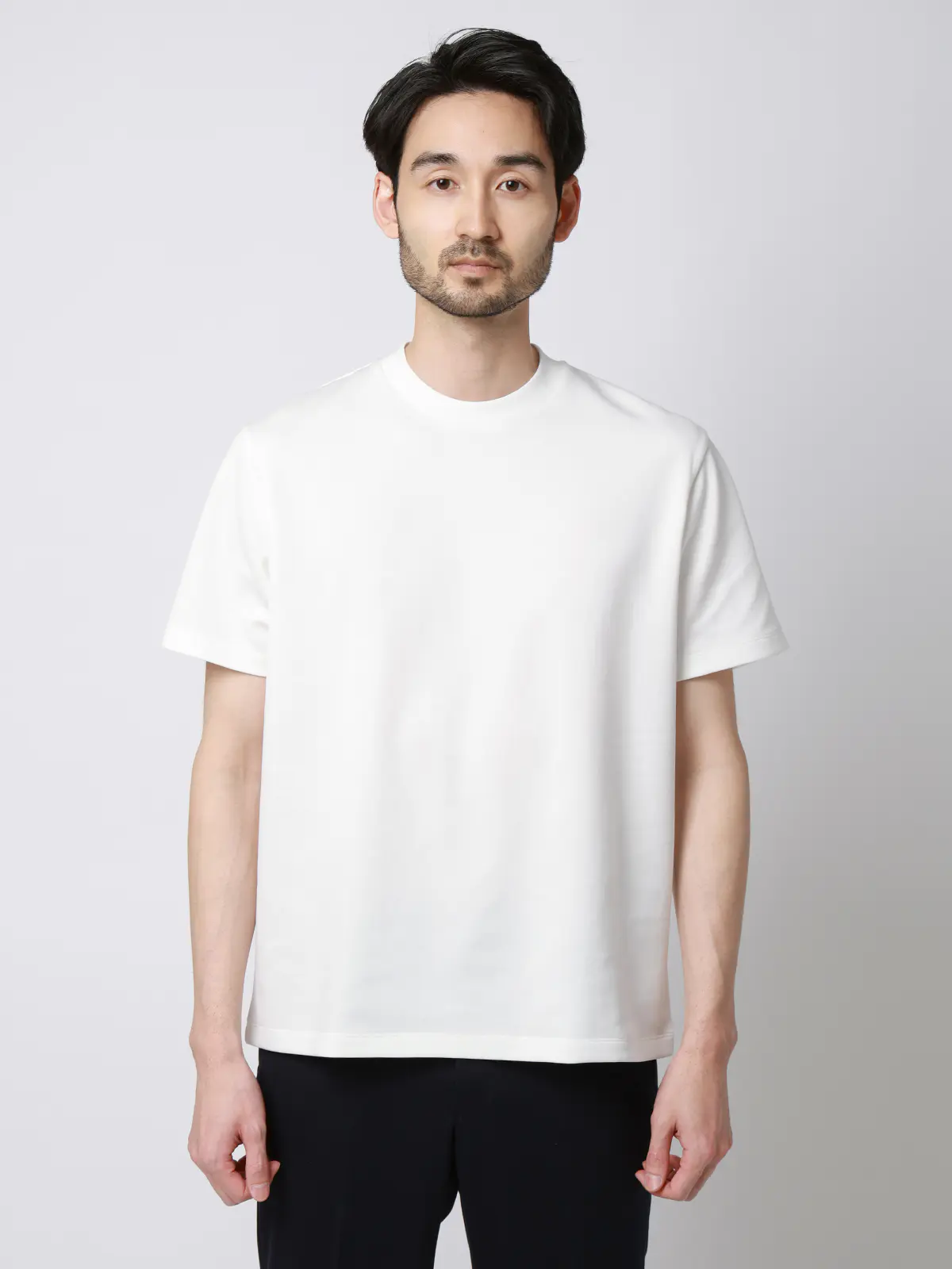 Tシャツ／半袖／ウォッシャブル／吸水速乾／UVカット／プレーティング天竺／無地 ホワイト S