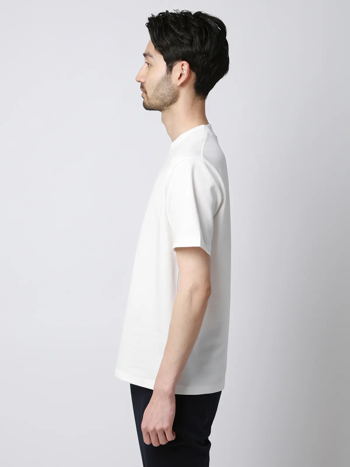 Tシャツ／半袖／ウォッシャブル／吸水速乾／UVカット／プレーティング天竺／無地 ホワイト S