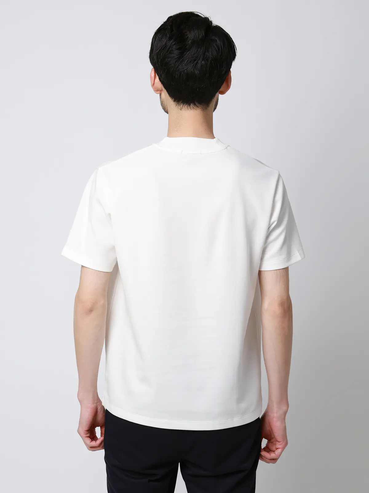 Tシャツ／半袖／ウォッシャブル／吸水速乾／UVカット／プレーティング天竺／無地 ホワイト S