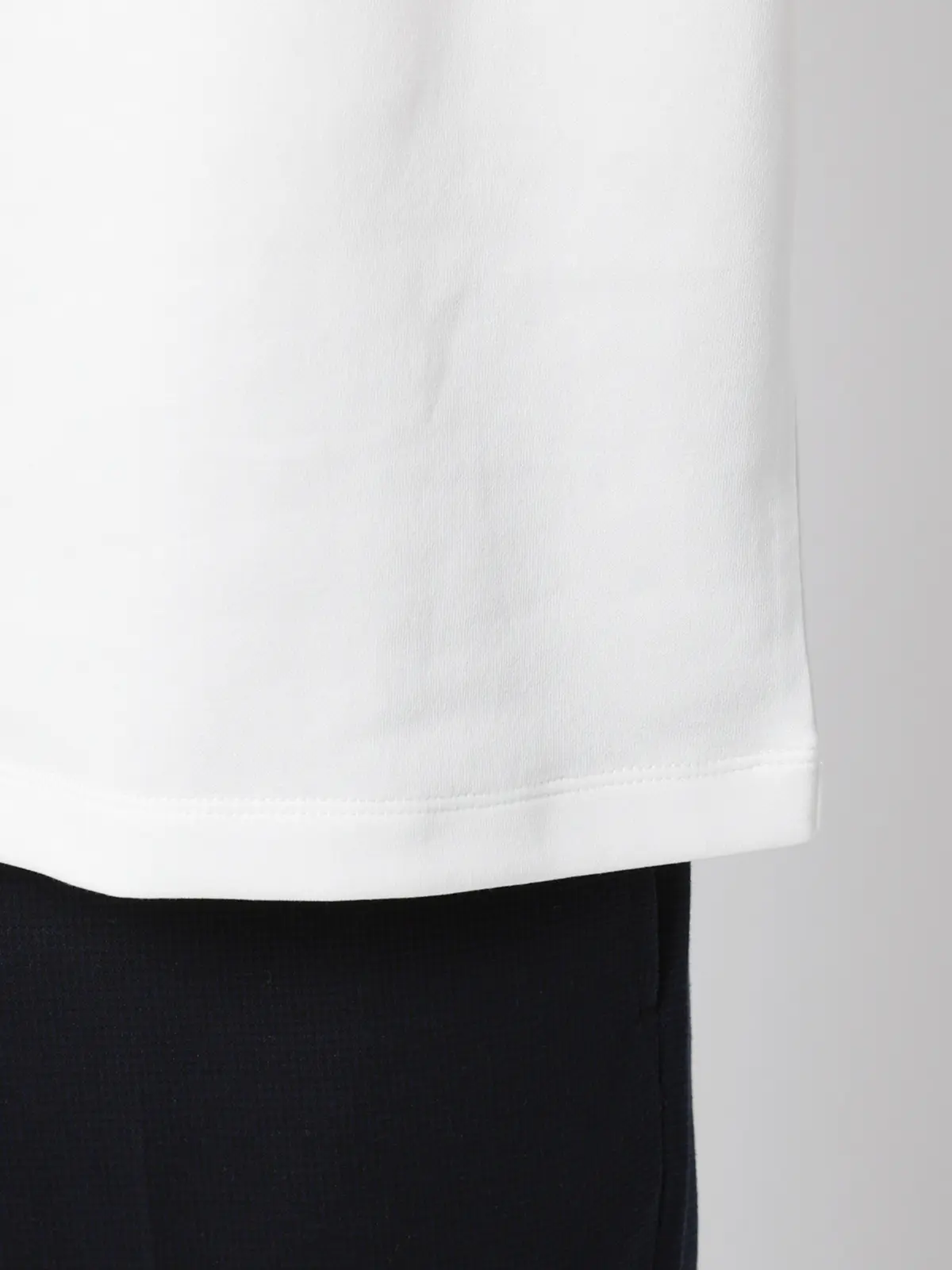 Tシャツ／半袖／ウォッシャブル／吸水速乾／UVカット／プレーティング天竺／無地 ホワイト S