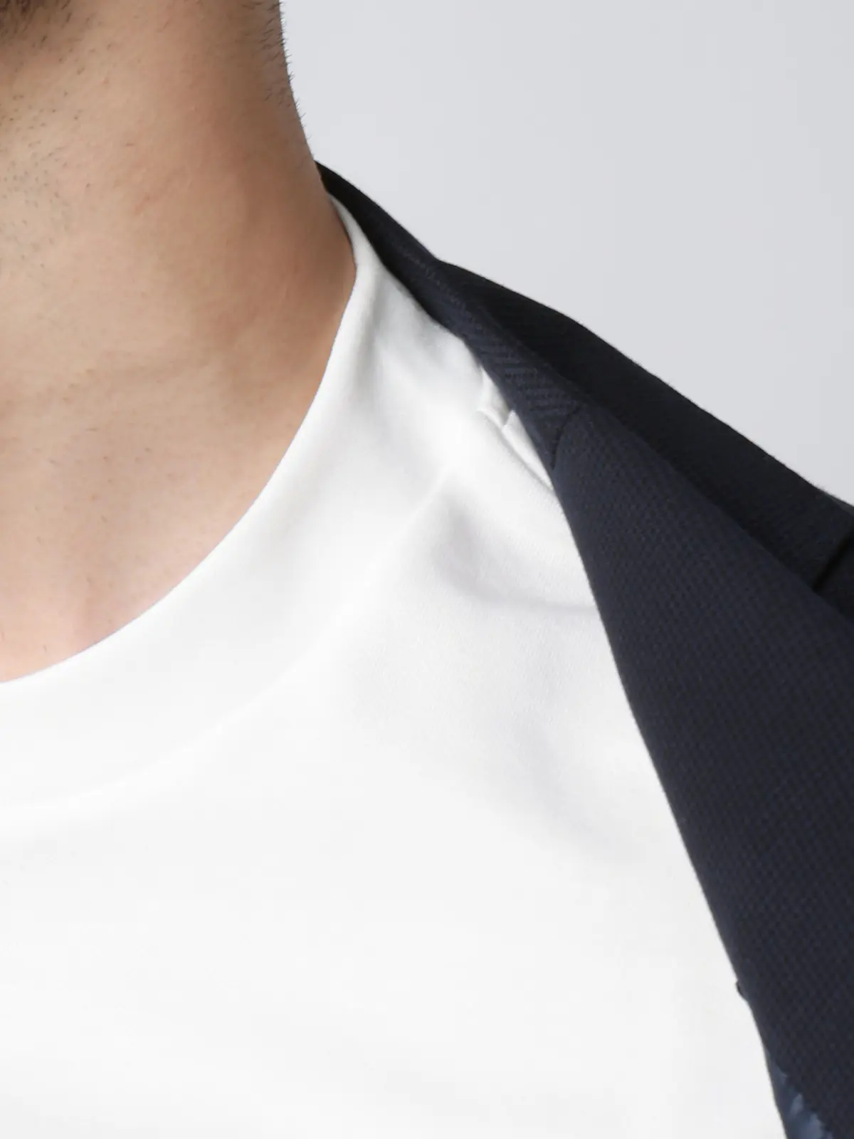 Tシャツ／半袖／ウォッシャブル／吸水速乾／UVカット／プレーティング天竺／無地 ホワイト S