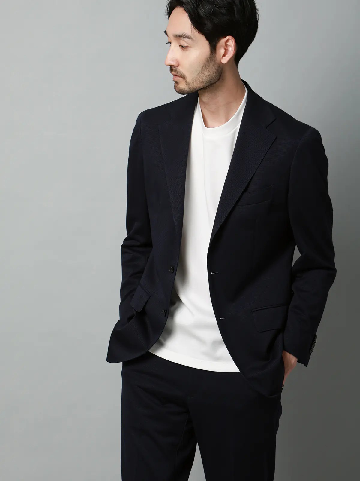 Tシャツ／半袖／ウォッシャブル／吸水速乾／UVカット／プレーティング天竺／無地 ホワイト S