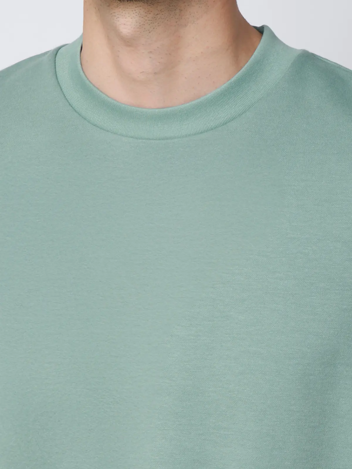 Tシャツ／半袖／ウォッシャブル／吸水速乾／UVカット／プレーティング天竺／無地 グリーン S