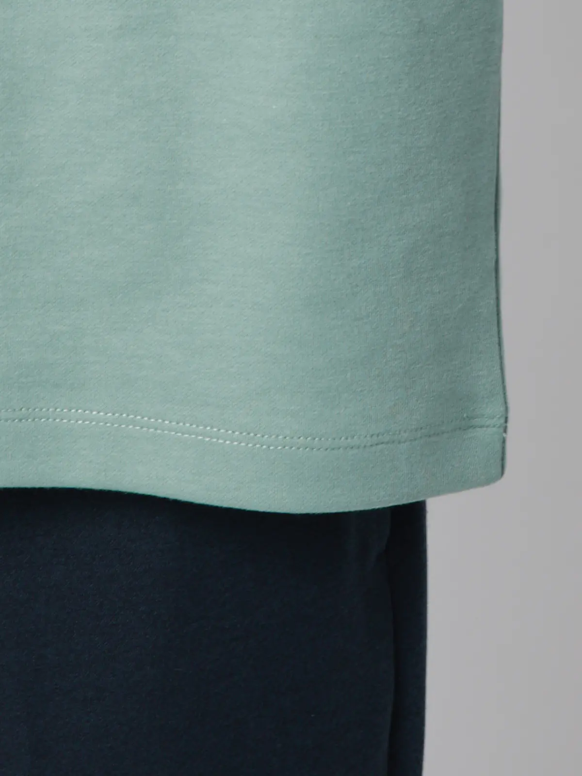 Tシャツ／半袖／ウォッシャブル／吸水速乾／UVカット／プレーティング天竺／無地 グリーン S