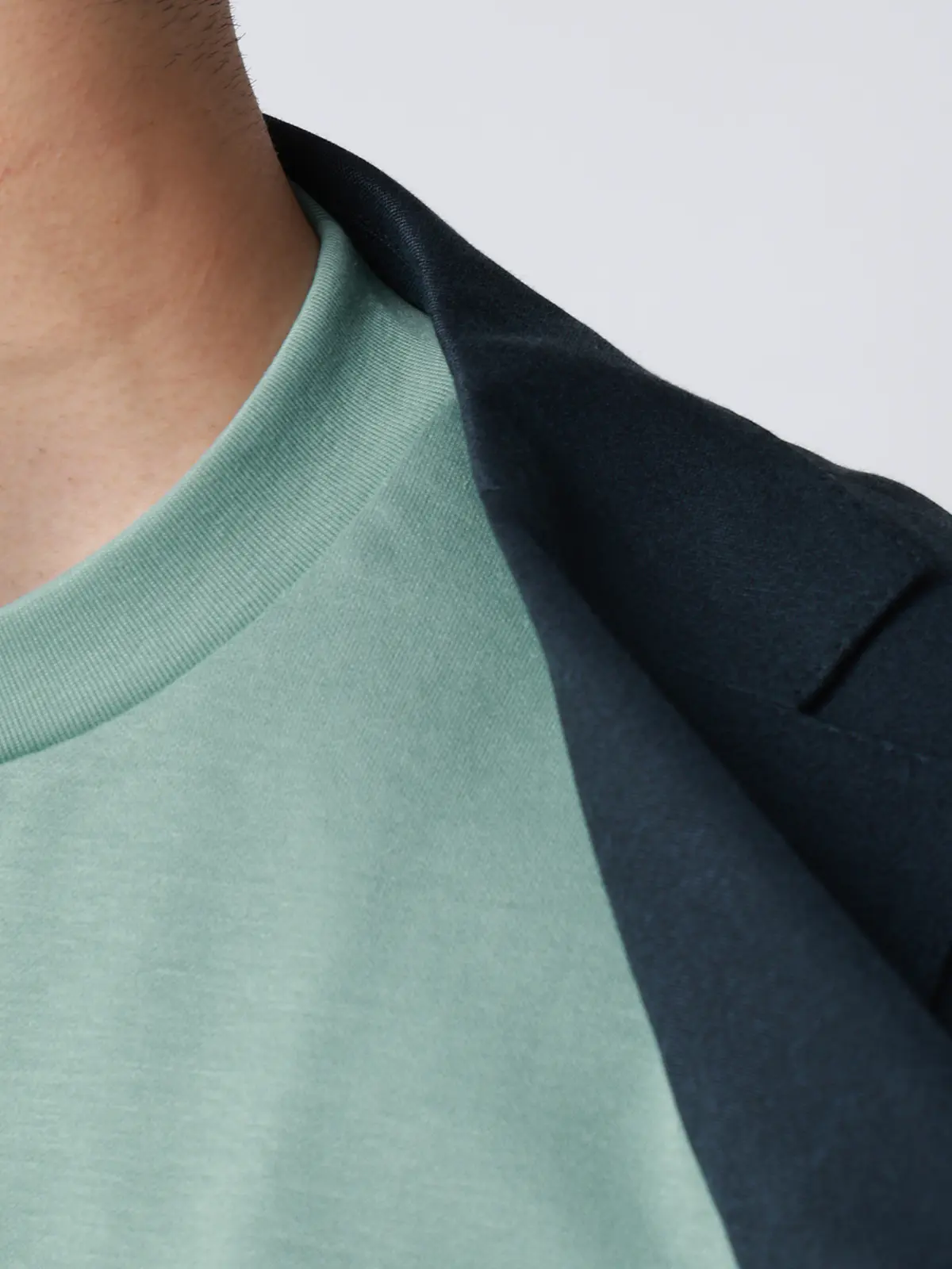 Tシャツ／半袖／ウォッシャブル／吸水速乾／UVカット／プレーティング天竺／無地 グリーン S