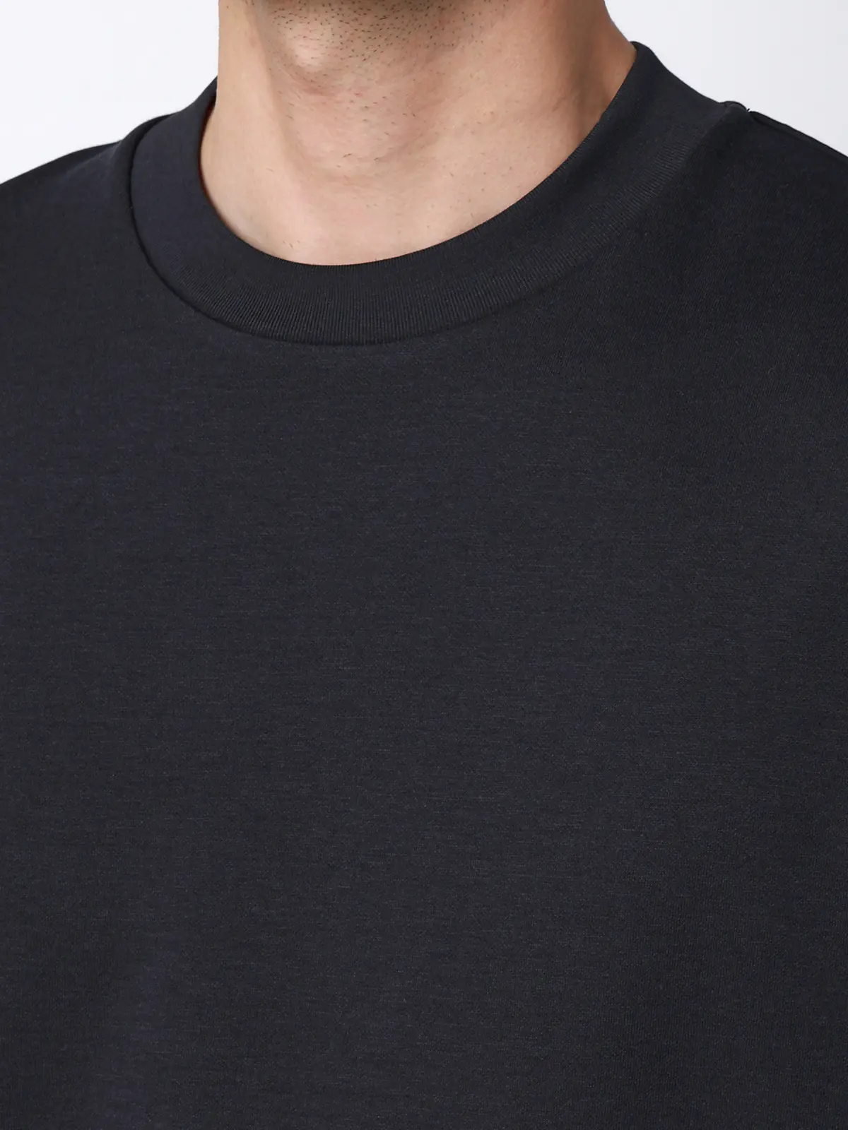 Tシャツ／半袖／ウォッシャブル／吸水速乾／UVカット／プレーティング天竺／無地 ネイビー S