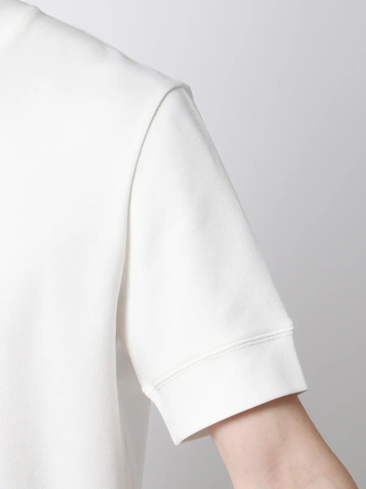 Tシャツ／半袖／ウォッシャブル／吸水速乾／UVカット／プレーティング鹿の子／無地 ホワイト S