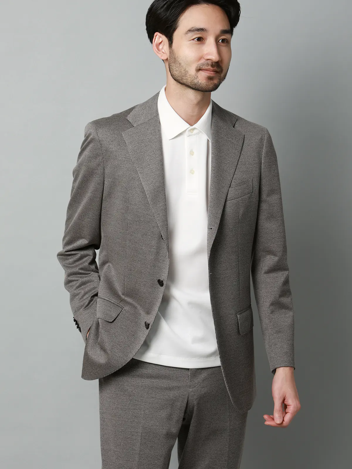 ポロシャツ／半袖／ウォッシャブル／吸水速乾／UVカット／プレーティング天竺／無地 ホワイト S