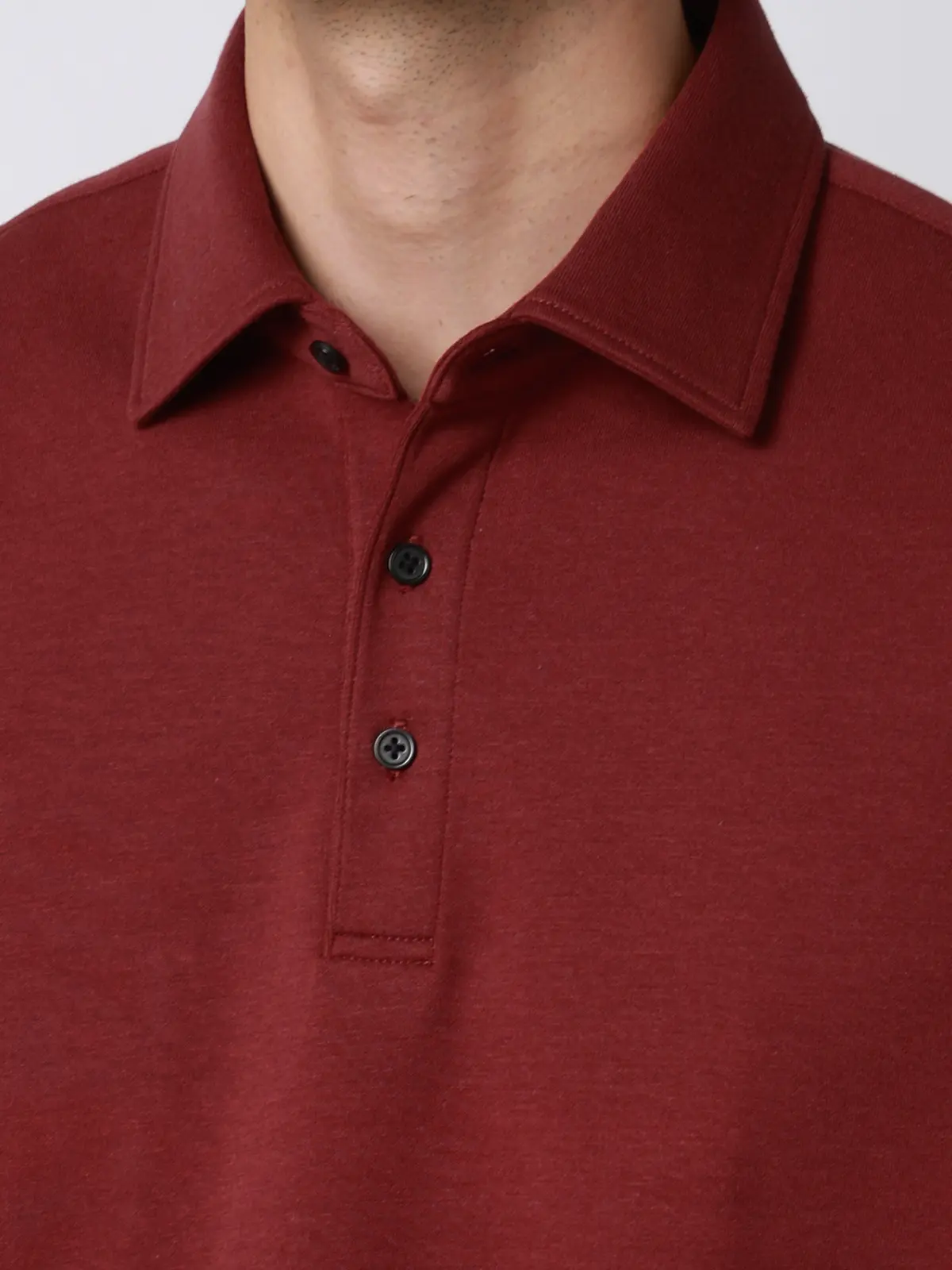 ポロシャツ/半袖/ウォッシャブル/吸水速乾/UVカット/プレーティング天竺/無地 ブラウン S