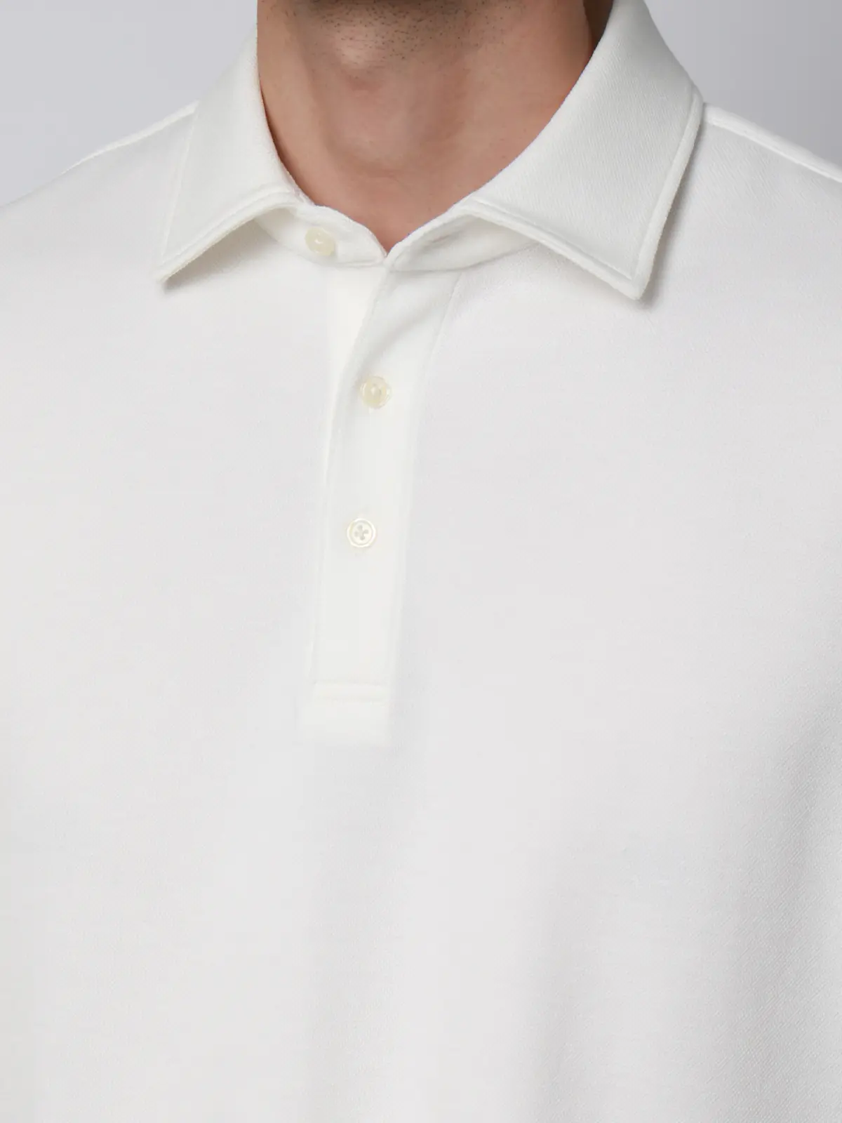 ポロシャツ/半袖/ウォッシャブル/吸水速乾/UVカット/プレーティング鹿の子/無地 ホワイト S