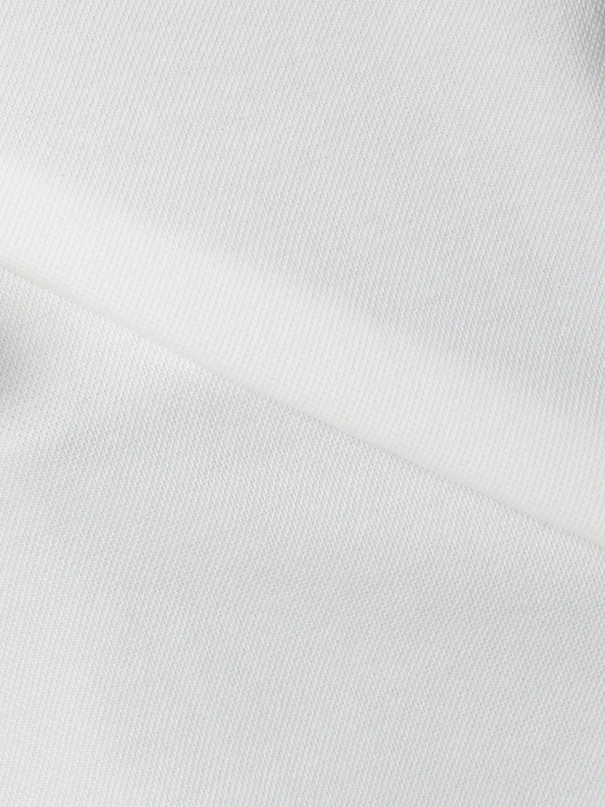 ポロシャツ/半袖/ウォッシャブル/吸水速乾/UVカット/プレーティング鹿の子/無地 ホワイト S